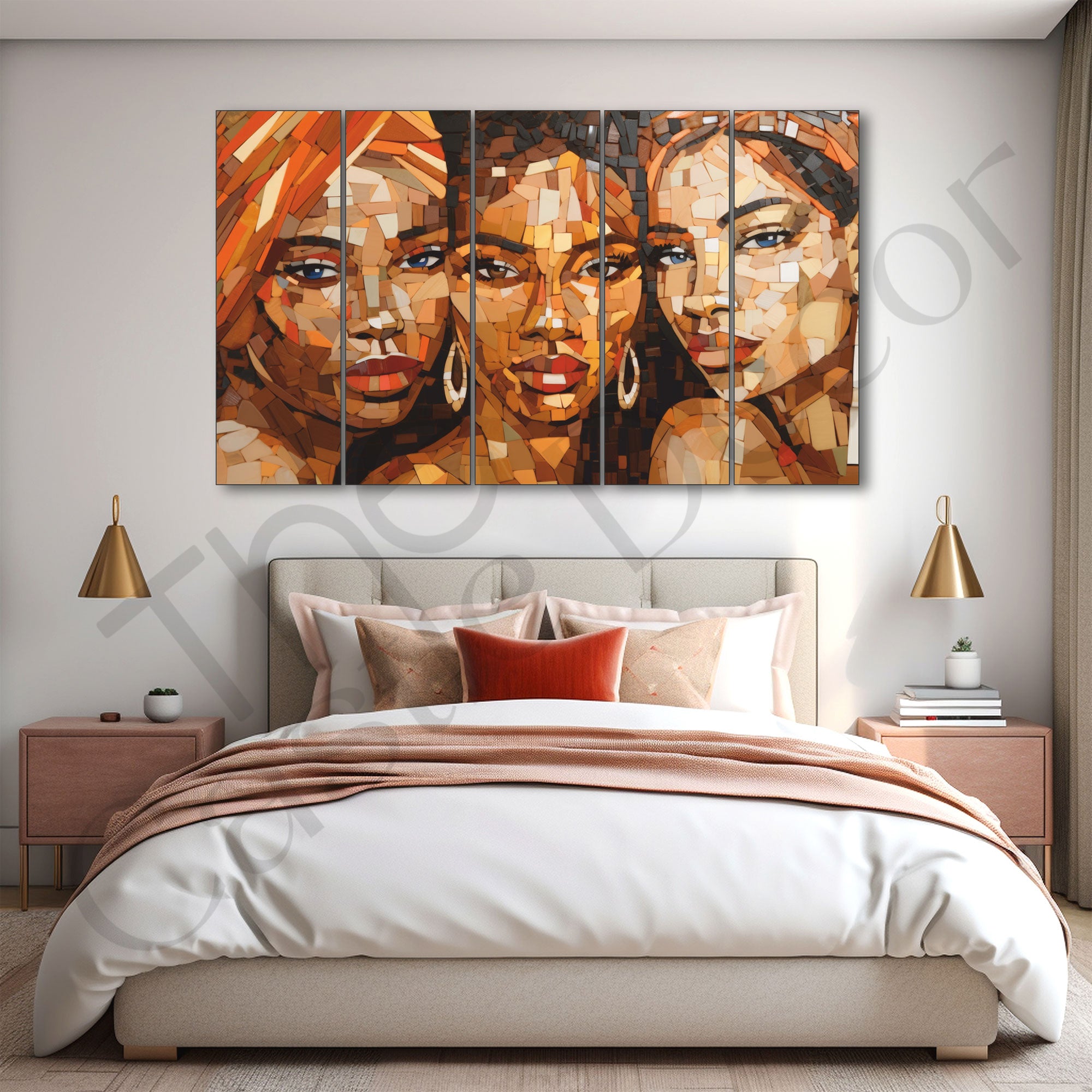 Woman Abstract Painting with frame Big Size Wall Art for living room,Bedroom,Drawing room,Hotels