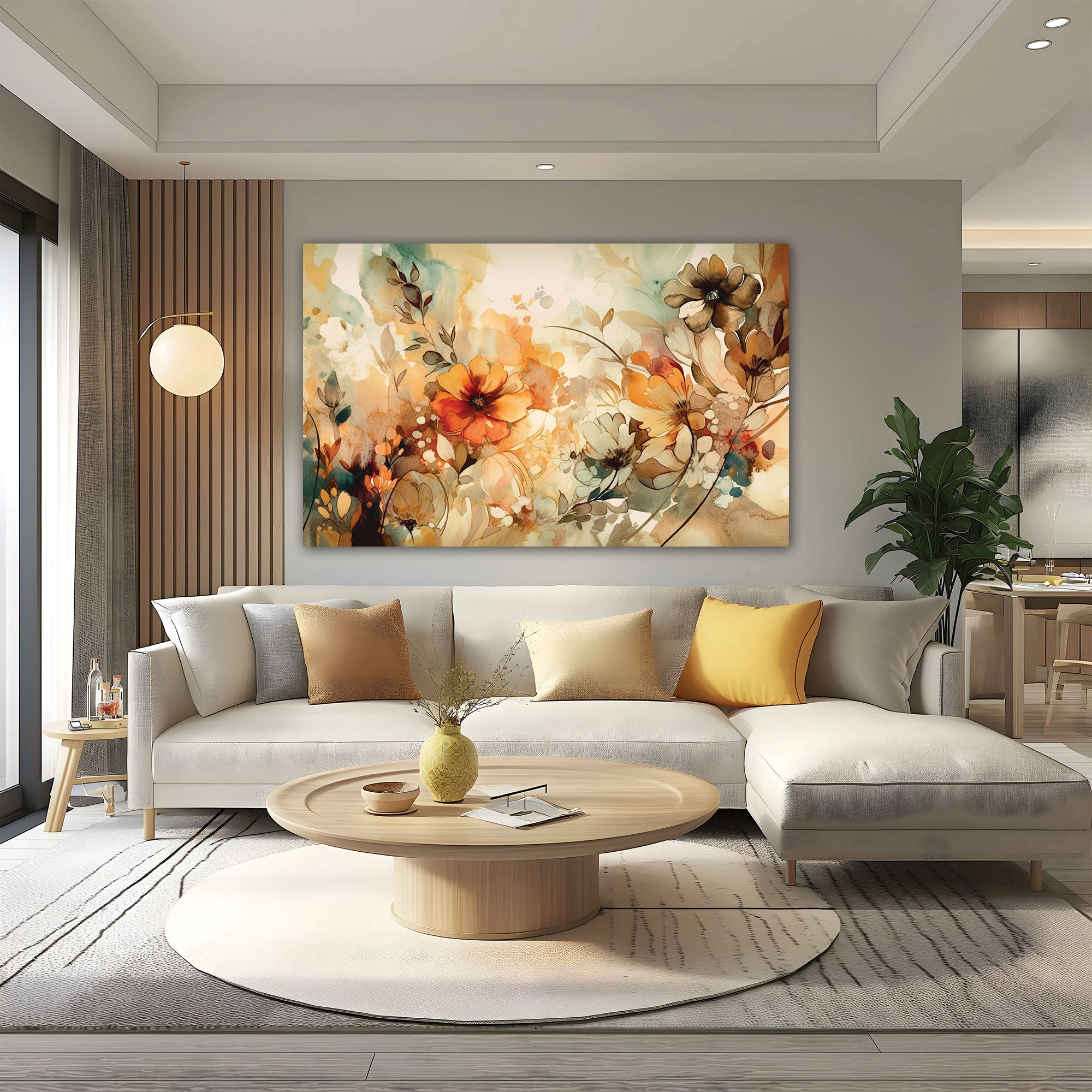 Multicolor flower Canvas painting with frame Big Size Wall Art for living room,Bedroom,Drawing room,Hotels