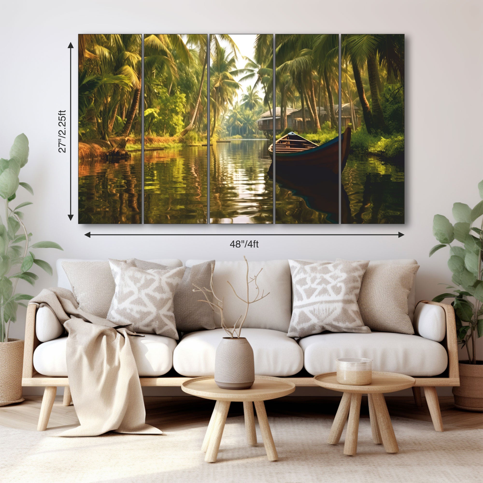 Kerala Painting with frame Big Size Wall Art for living room,Bedroom,Drawing room,Hotels