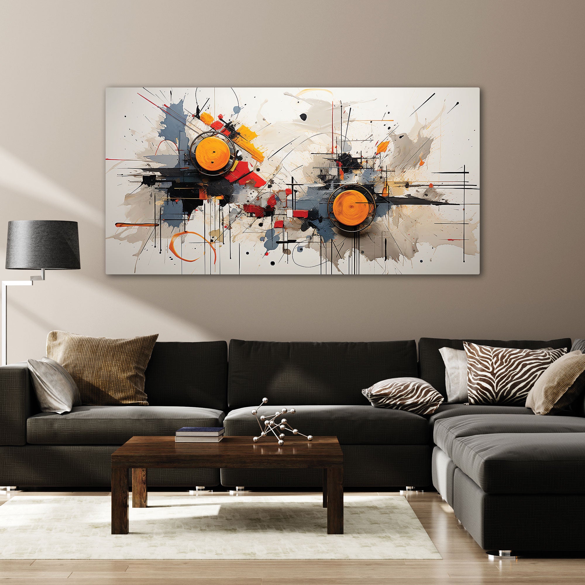 ModernAbstract Canvas painting with frame Big Size Wall Art for living room,Bedroom,Drawing room,Hotels