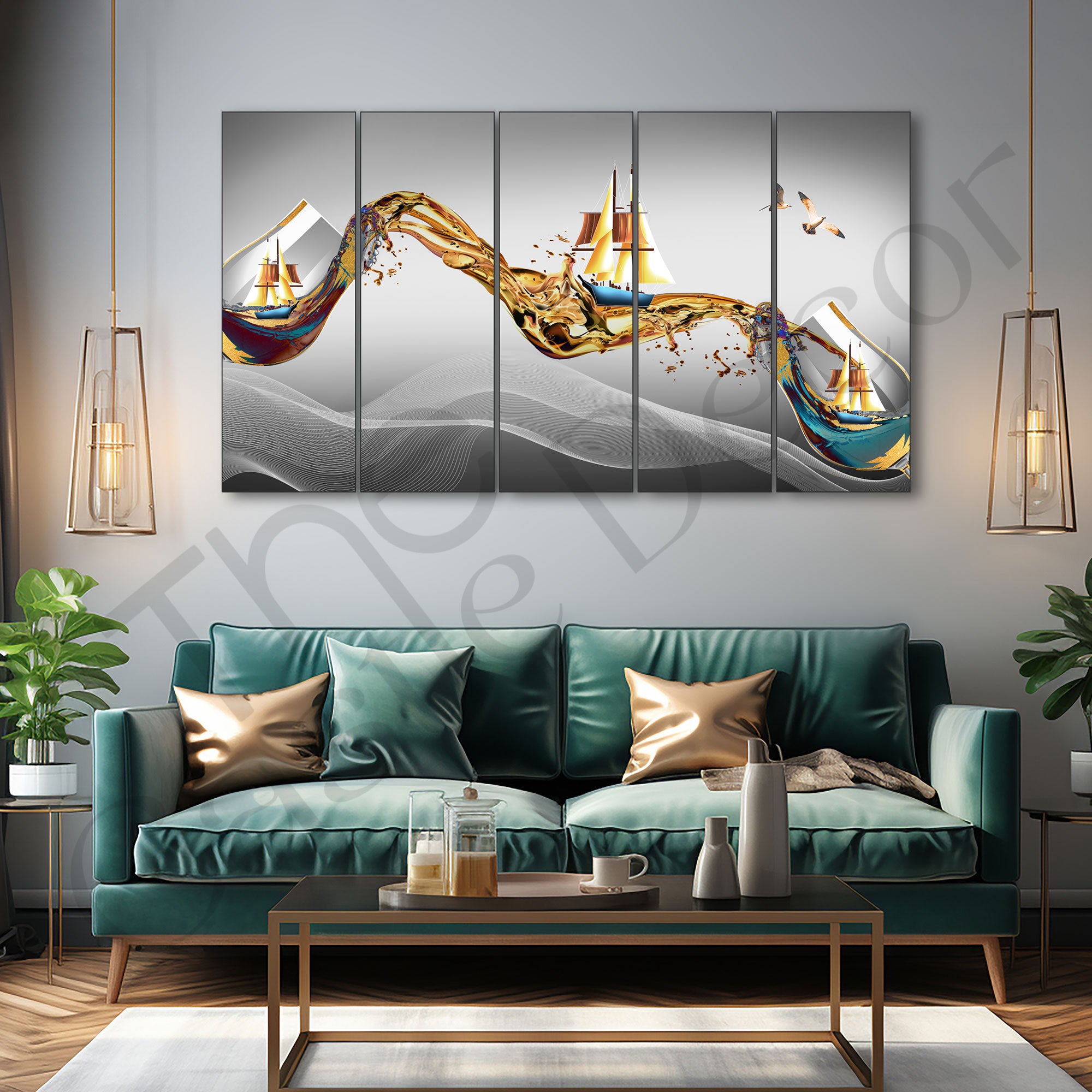 Abstract Painting with frame Big Size Wall Art for living room,Bedroom,Drawing room,Hotels