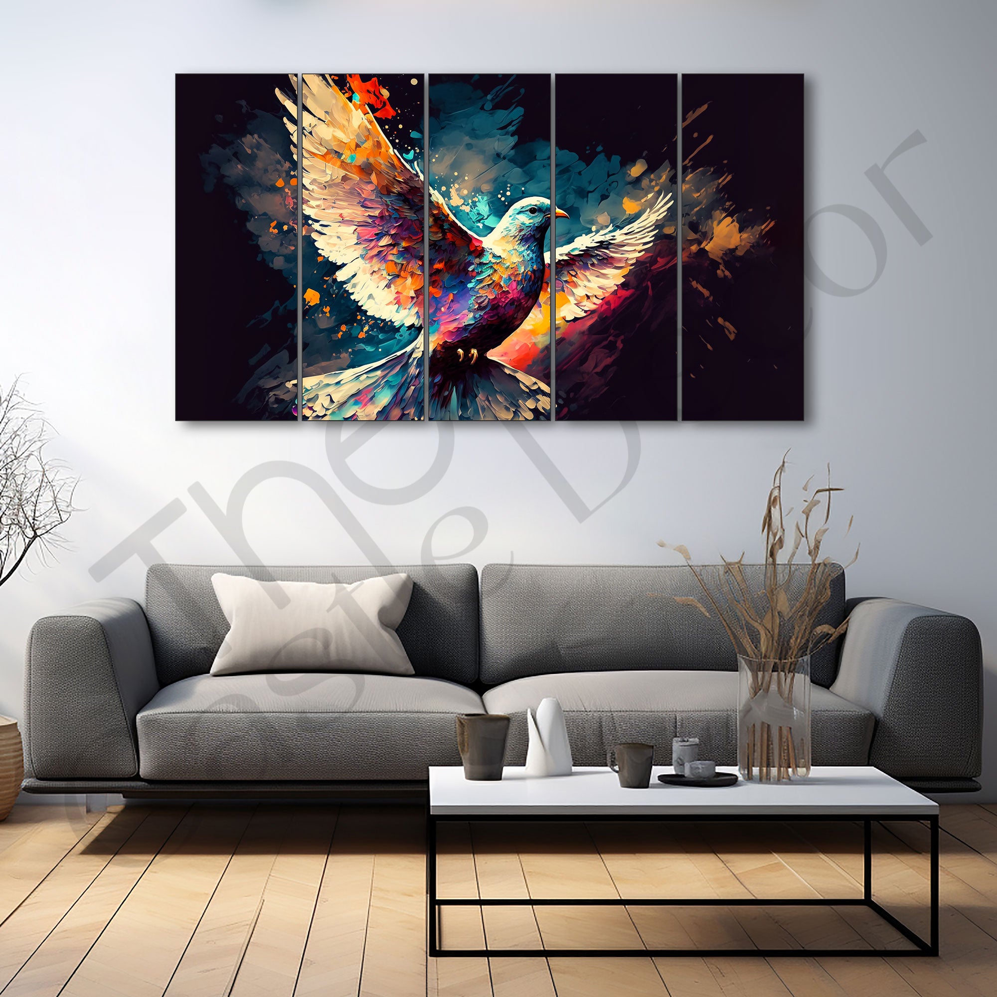 Birds Painting with frame Big Size Wall Art for living room,Bedroom,Drawing room,Hotels
