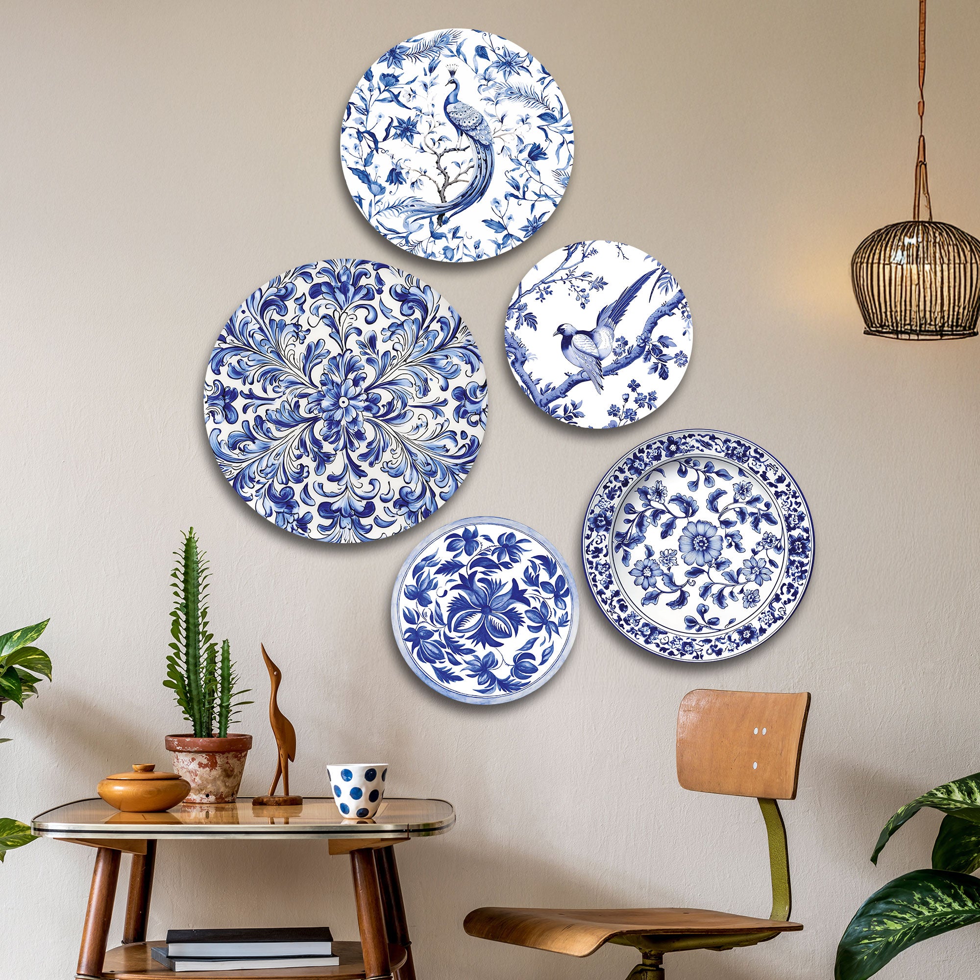 The Castle Decor Holland Wall Plates & Paintings | Perfect Home Decor and Wall Decor Items for Your Hall and Living Room | Set of 5 | Gift Items, Multicolor