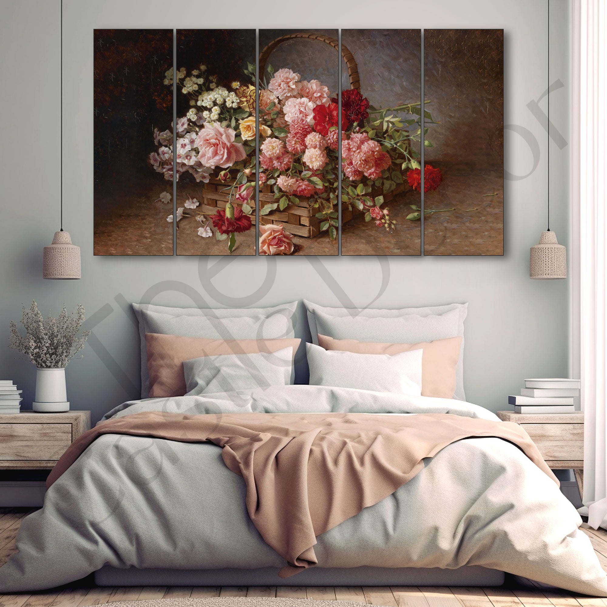 Flowers Painting with frame Big Size Wall Art for living room,Bedroom,Drawing room,Hotels