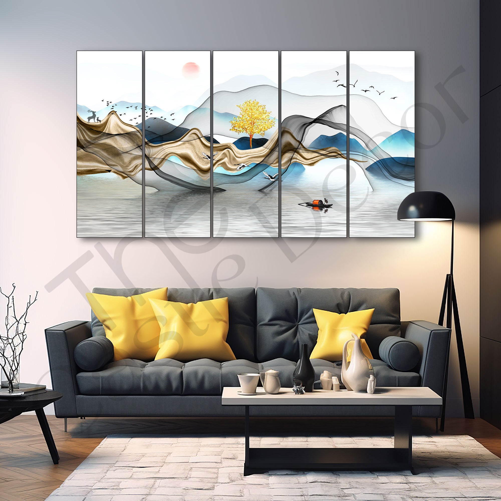 Nature Painting with frame Big Size Wall Art for living room,Bedroom,Drawing room,Hotels