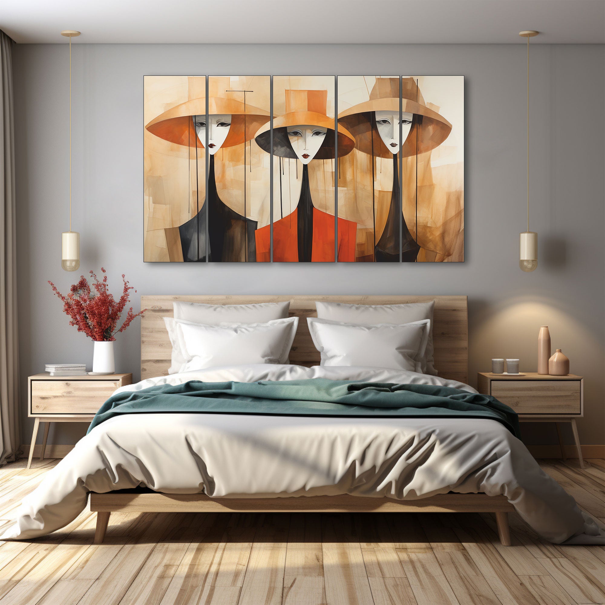 Woman Abstract Painting with frame Big Size Wall Art for living room,Bedroom,Drawing room,Hotels
