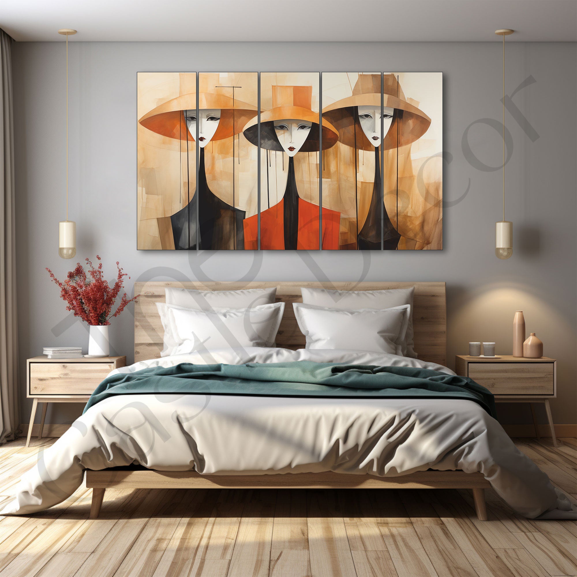 Woman Abstract Painting with frame Big Size Wall Art for living room,Bedroom,Drawing room,Hotels