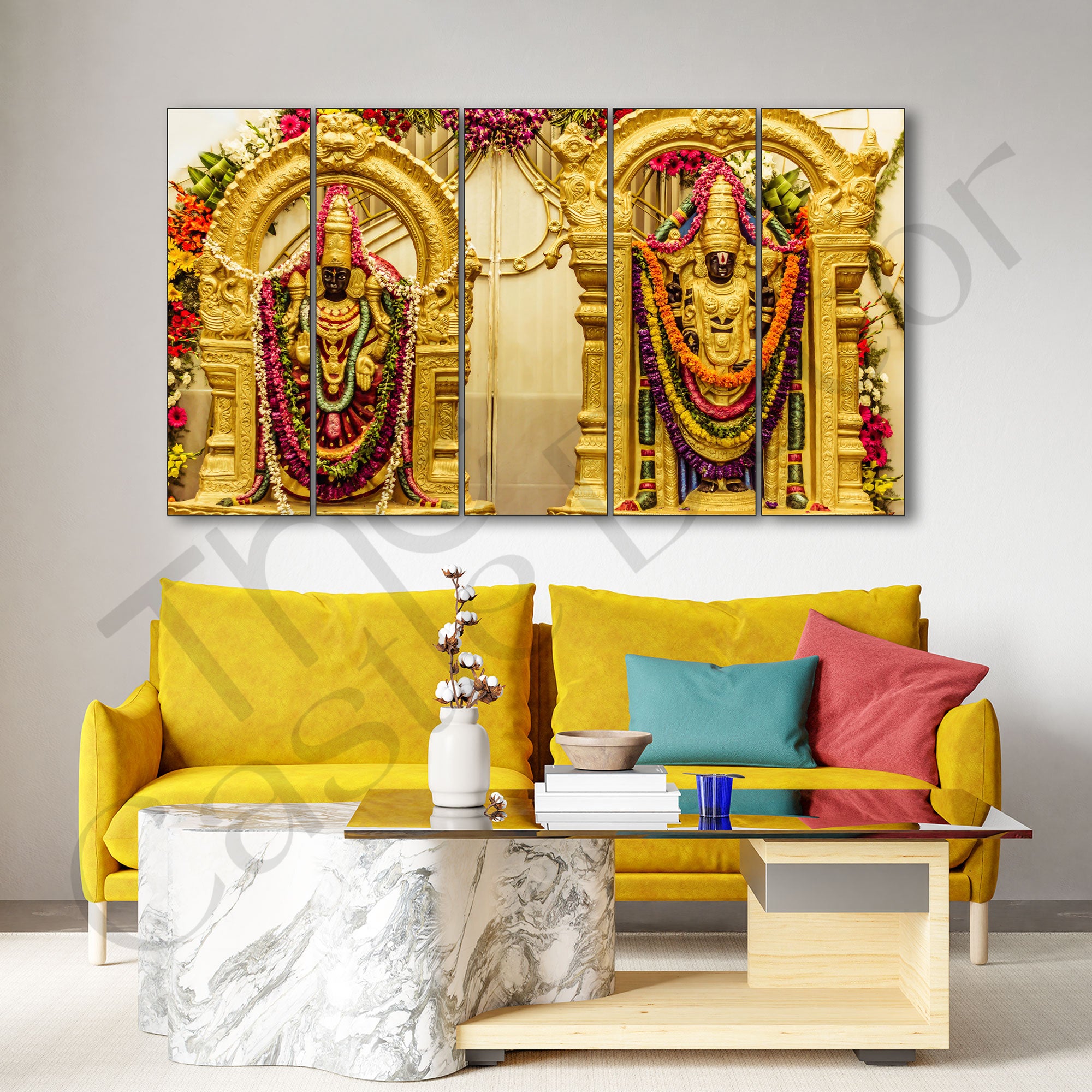 Thirupathi Balaji Painting with frame Big Size Wall Art for living room,Bedroom,Drawing room,Hotels
