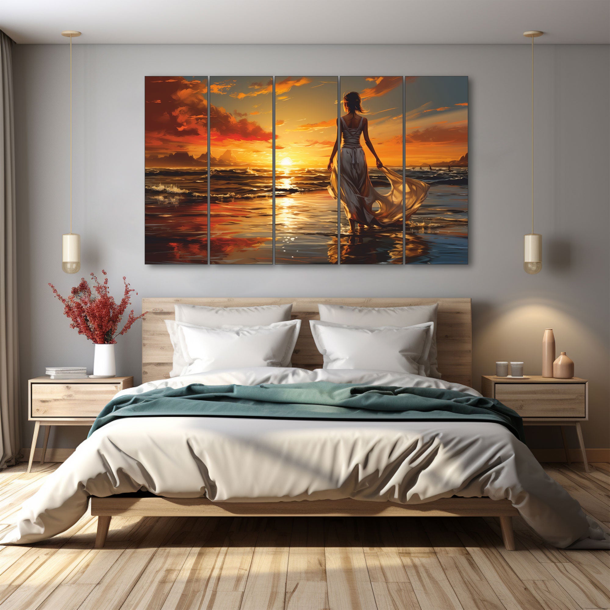Woman Abstract Painting with frame Big Size Wall Art for living room,Bedroom,Drawing room,Hotels