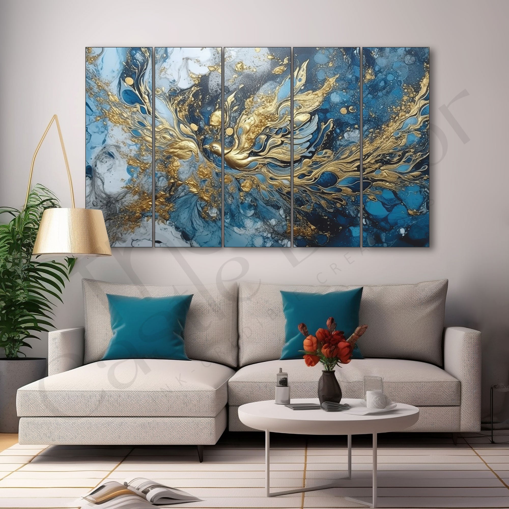 Abstract Painting with frame Big Size Wall Art for living room,Bedroom,Drawing room,Hotels