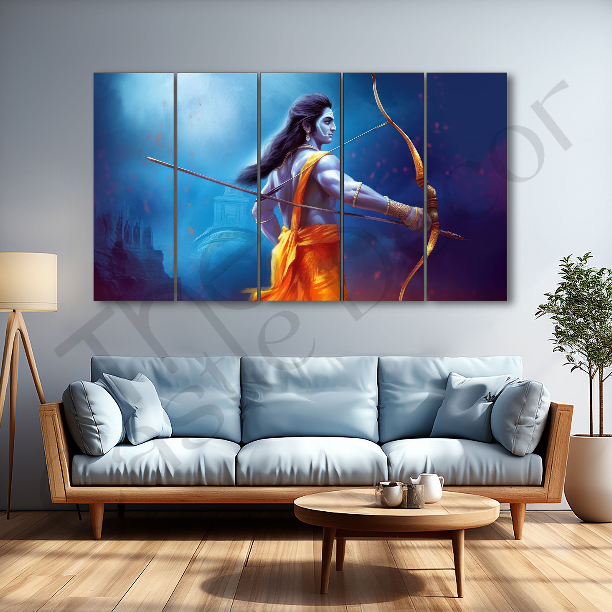 Ram Ji Painting with frame Big Size Wall Art for living room,Bedroom,Drawing room,Hotels