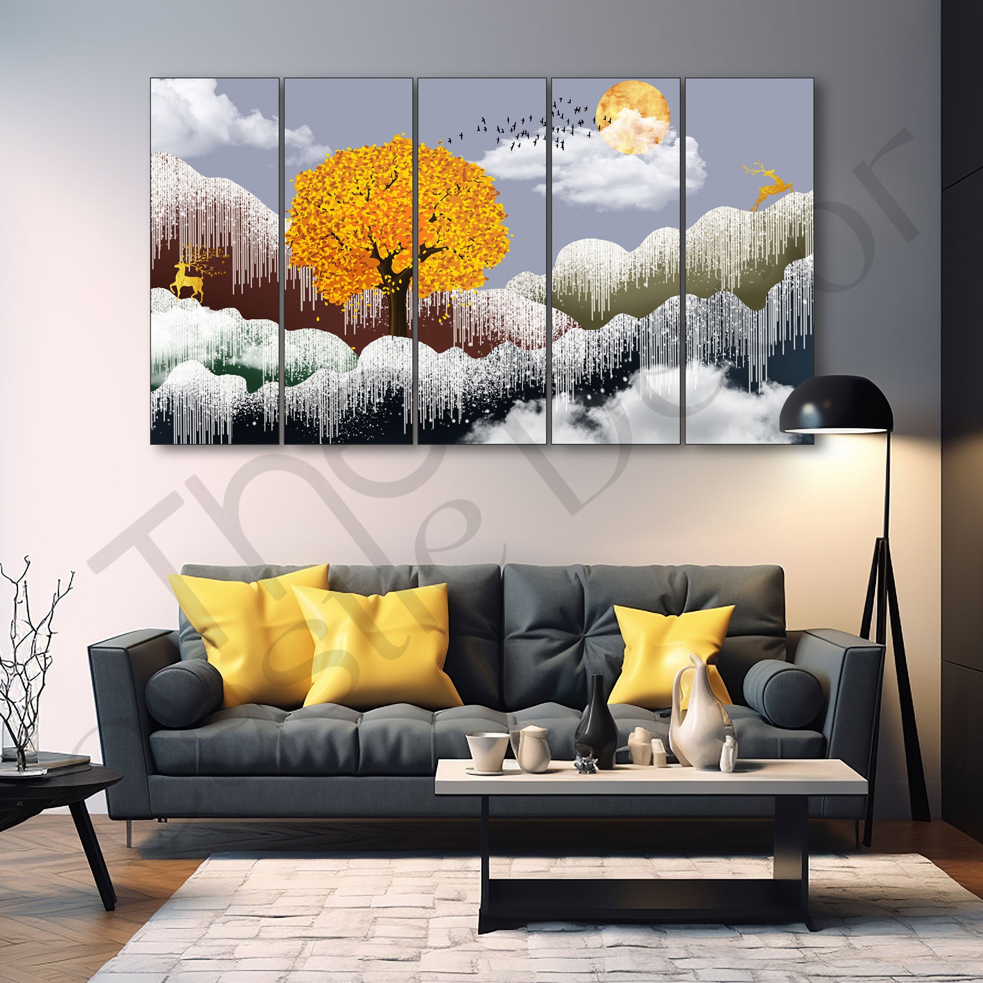 Nature Painting with frame Big Size Wall Art for living room,Bedroom,Drawing room,Hotels