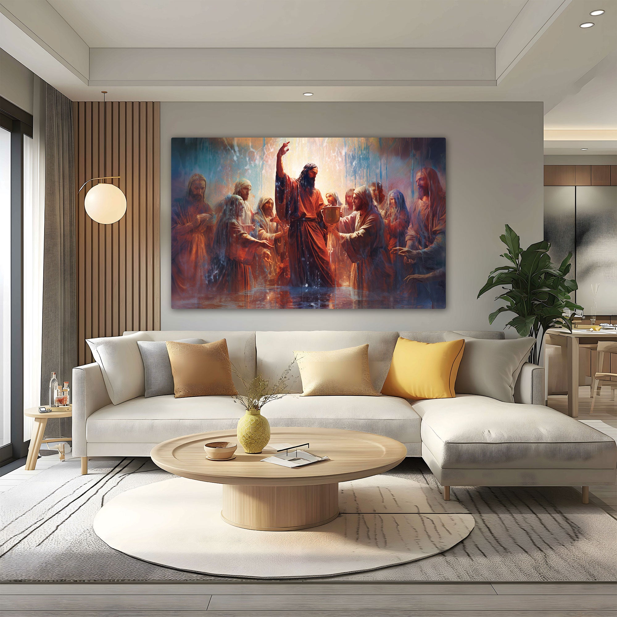 Jesus Canvas painting with frame Big Size Wall Art for living room,Bedroom,Drawing room,Hotels