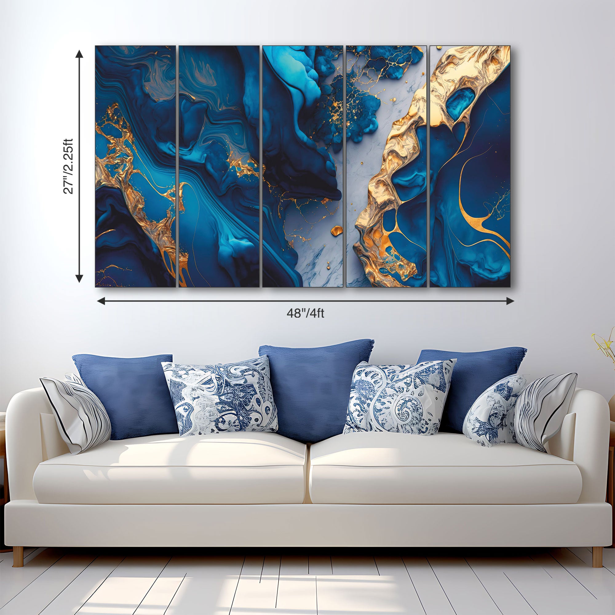 Marble Abstract Painting with frame Big Size Wall Art for living room,Bedroom,Drawing room,Hotels