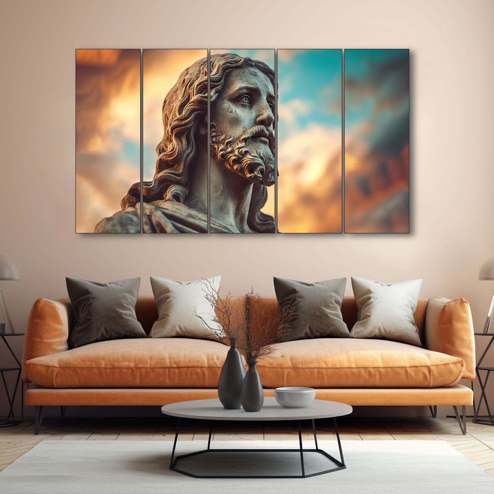 Jesus Painting with frame Big Size Wall Art for living room,Bedroom,Drawing room,Hotels