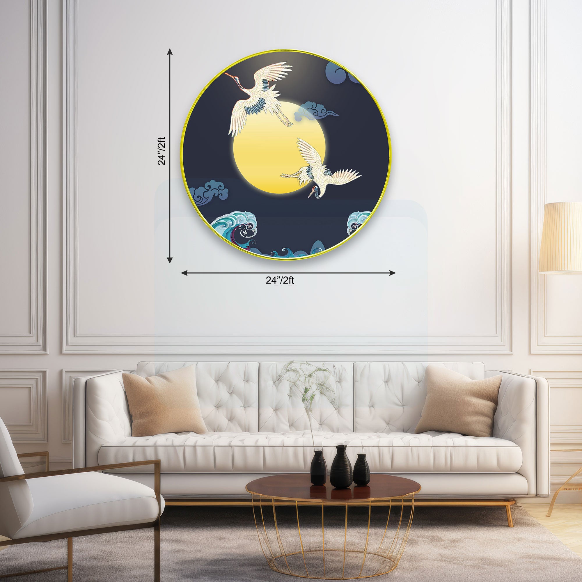 Birds Sparkle Wooden Wall Plate for Home Decoration Art-27