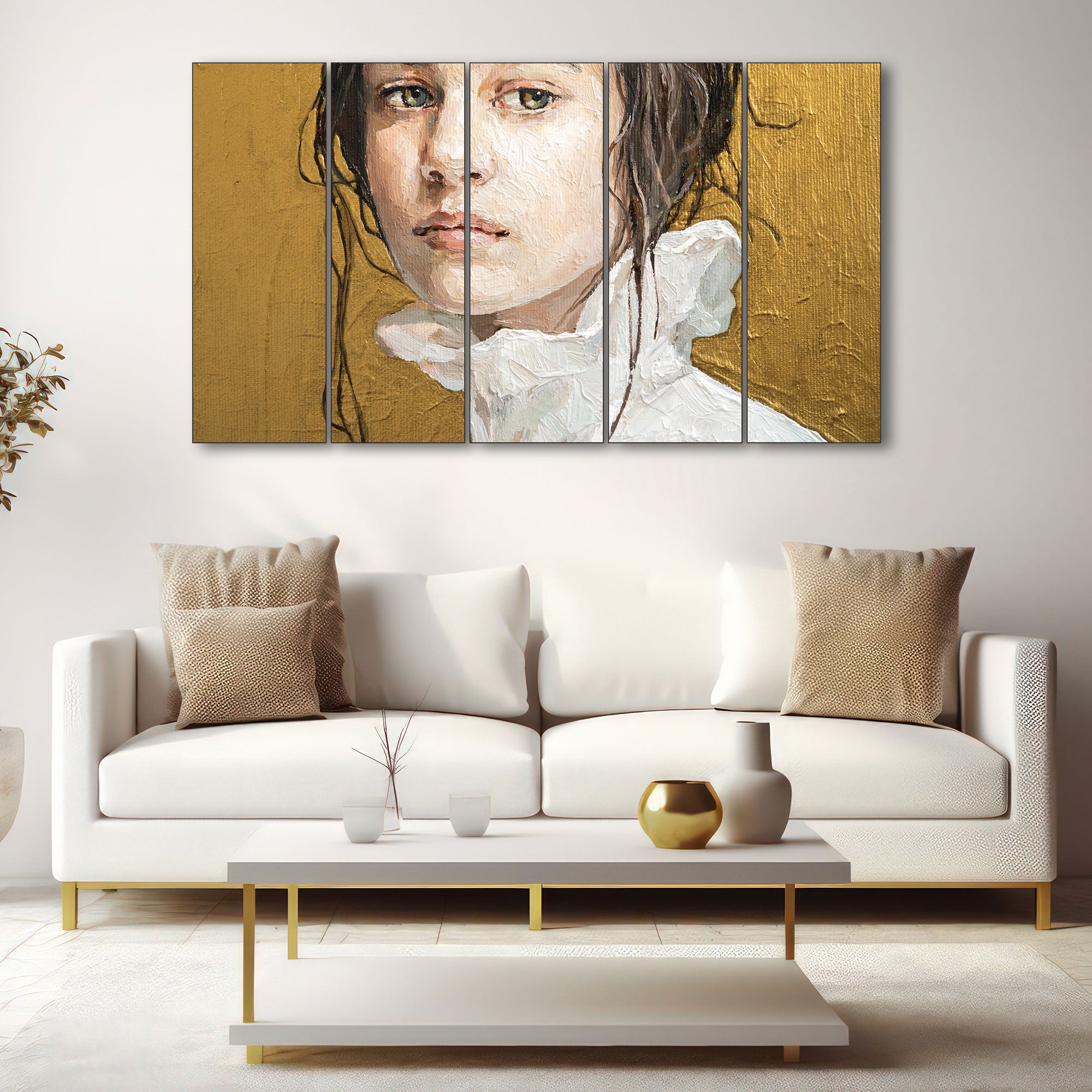 Woman Abstract Painting with frame Big Size Wall Art for living room,Bedroom,Drawing room,Hotels