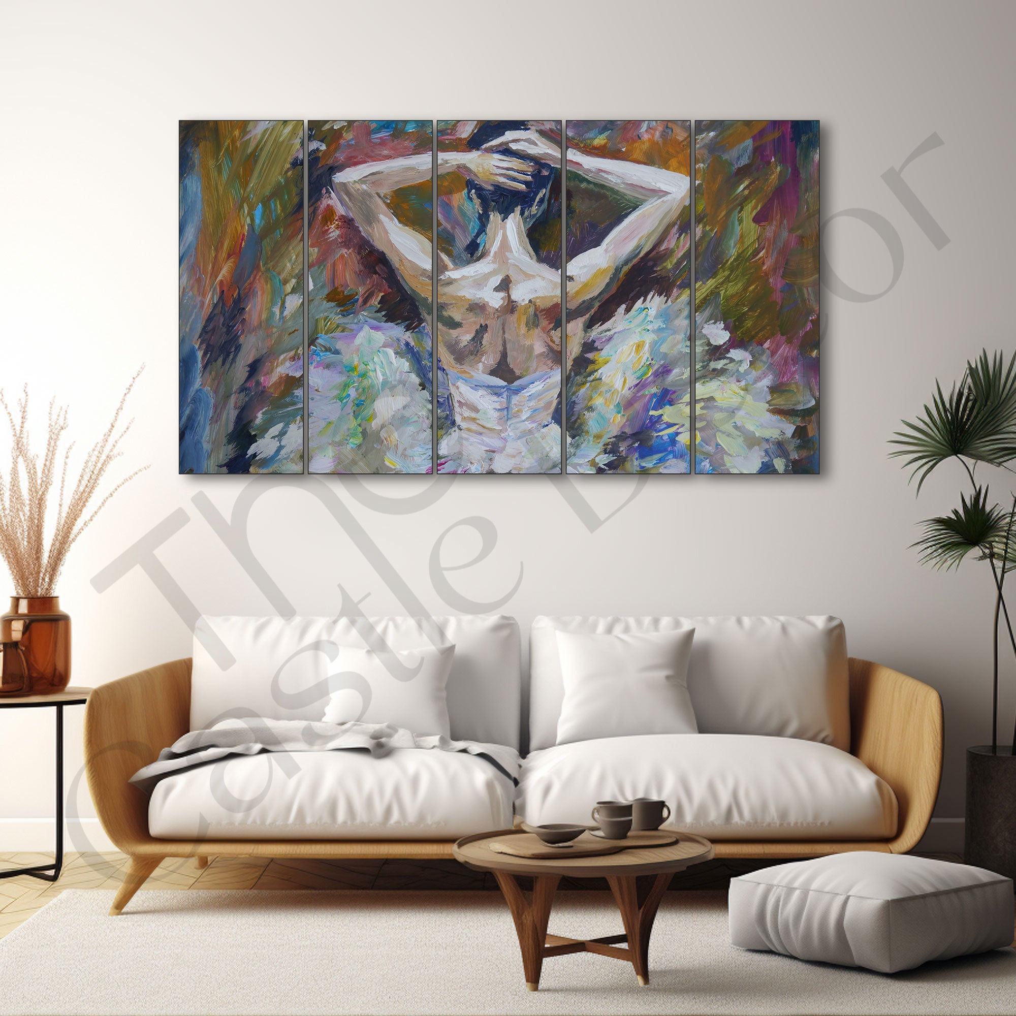 Woman Abstract Painting with frame Big Size Wall Art for living room,Bedroom,Drawing room,Hotels