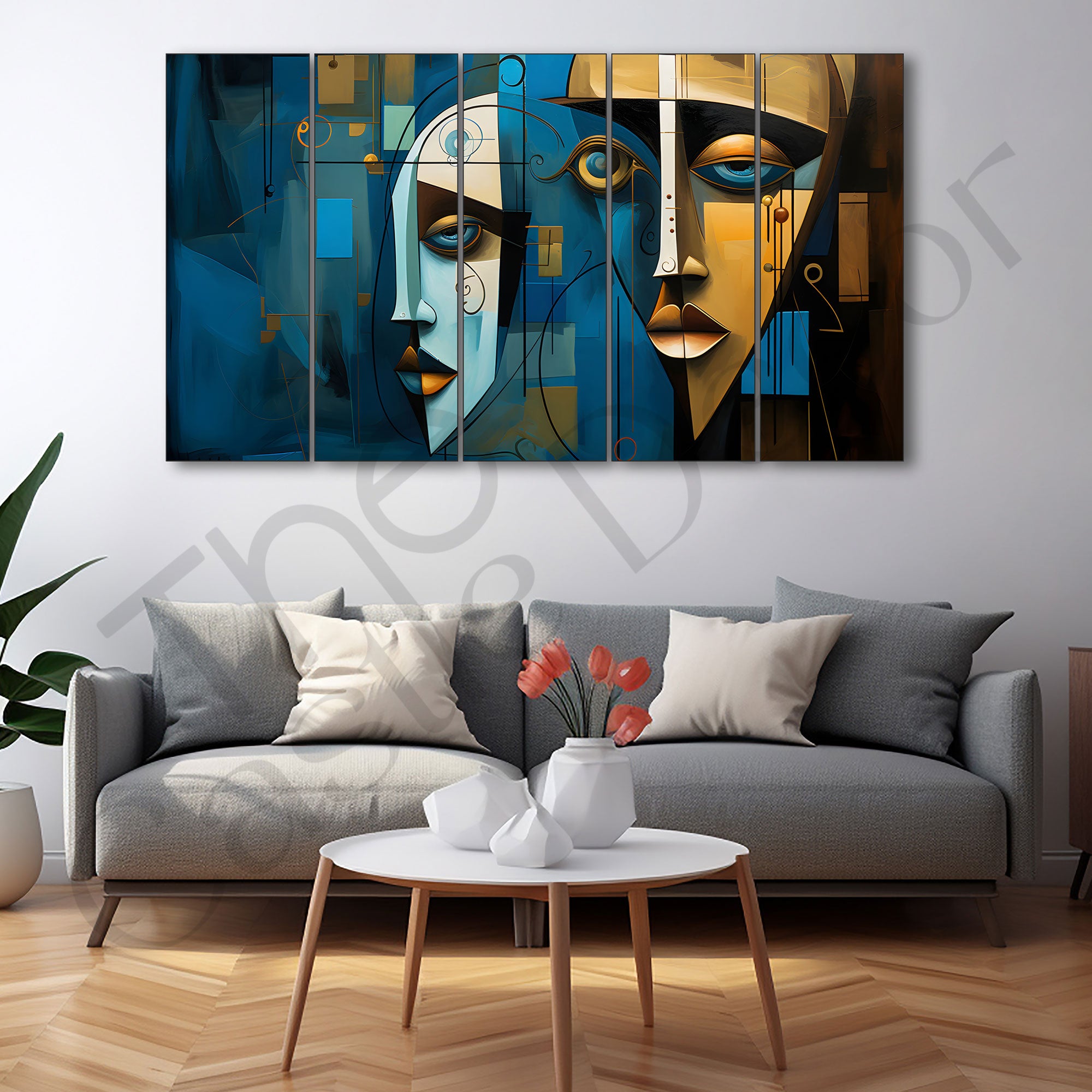Woman Abstract Painting with frame Big Size Wall Art for living room,Bedroom,Drawing room,Hotels