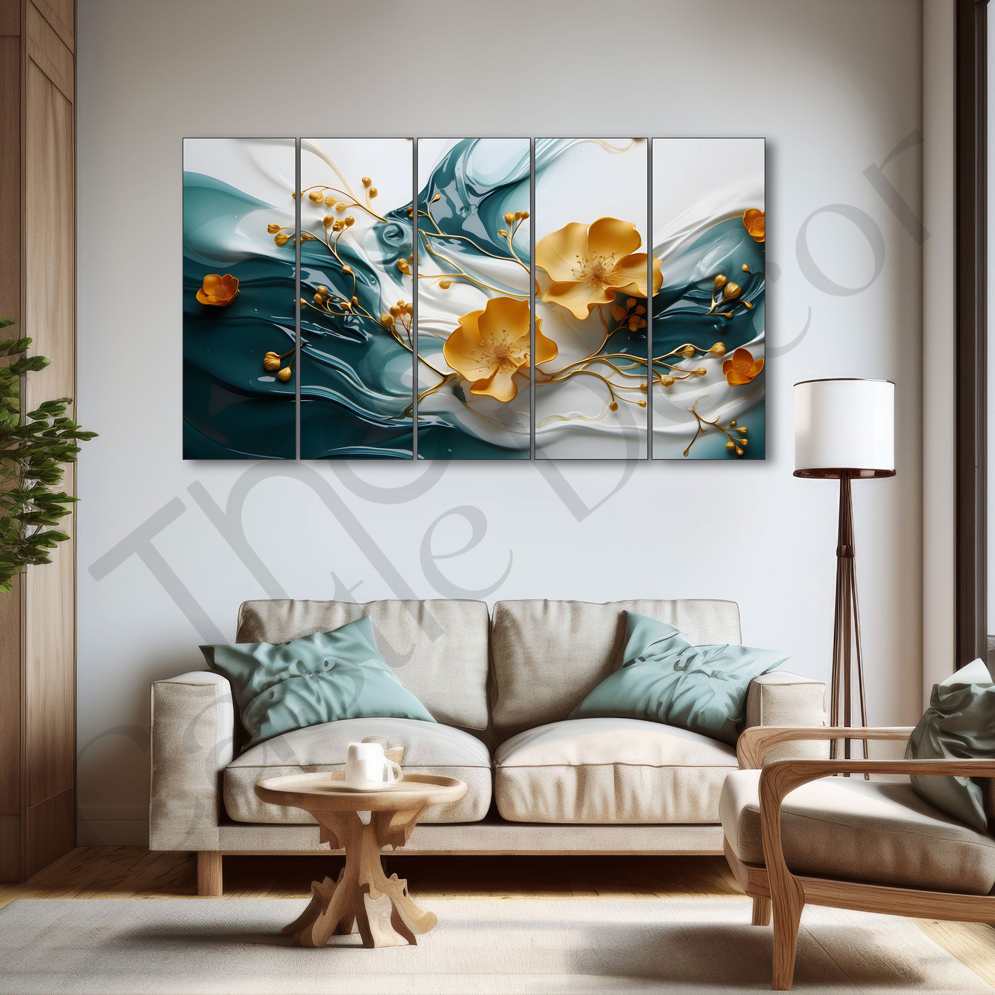 Flowers Painting with frame Big Size Wall Art for living room,Bedroom,Drawing room,Hotels