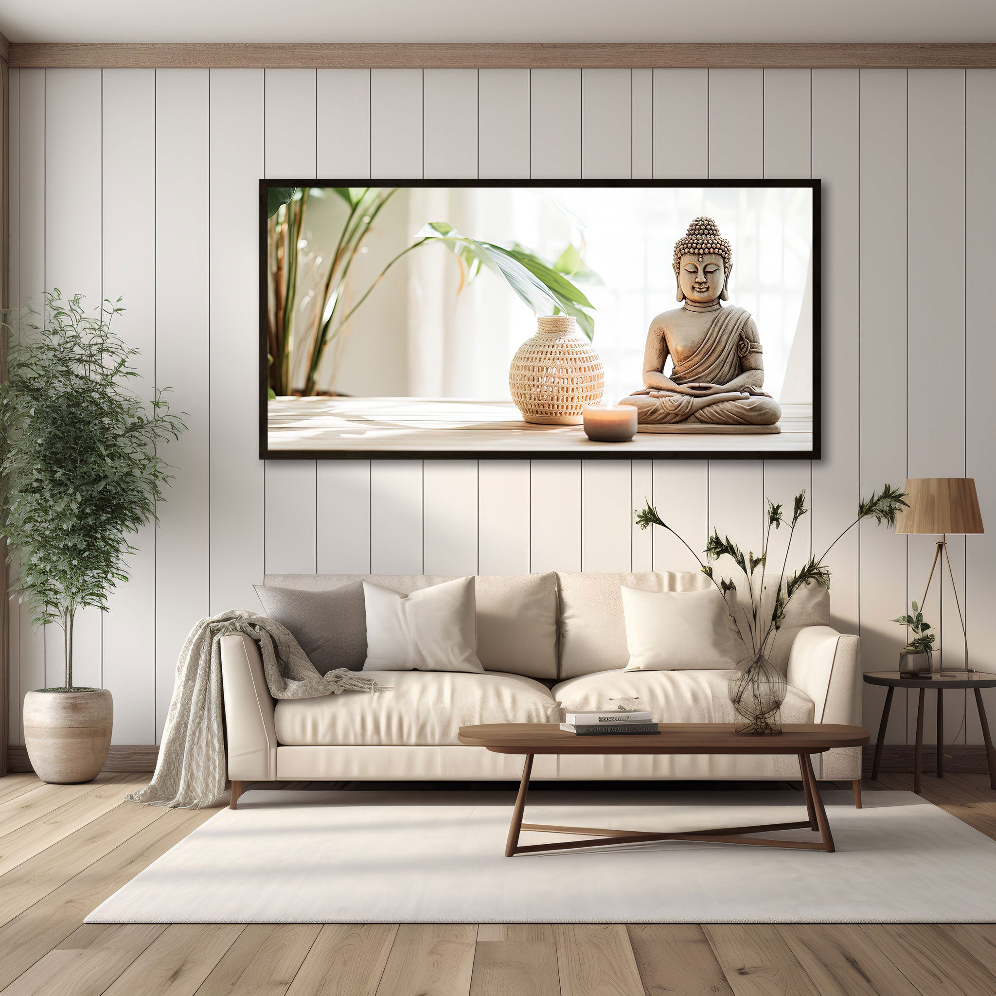 Budhhism meditation Canvas painting with frame Big Size Wall Art for living room,Bedroom,Drawing room,Hotels