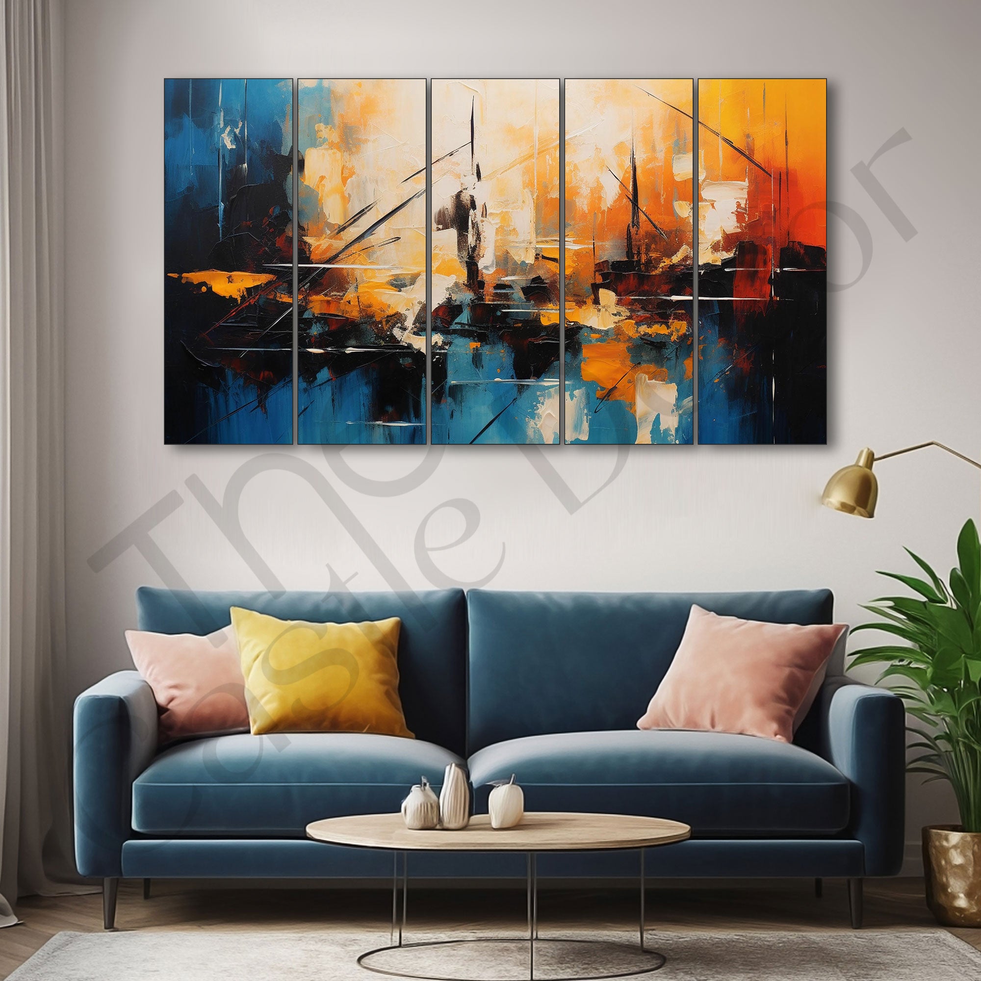 Abstract Painting with frame Big Size Wall Art for living room,Bedroom,Drawing room,Hotels