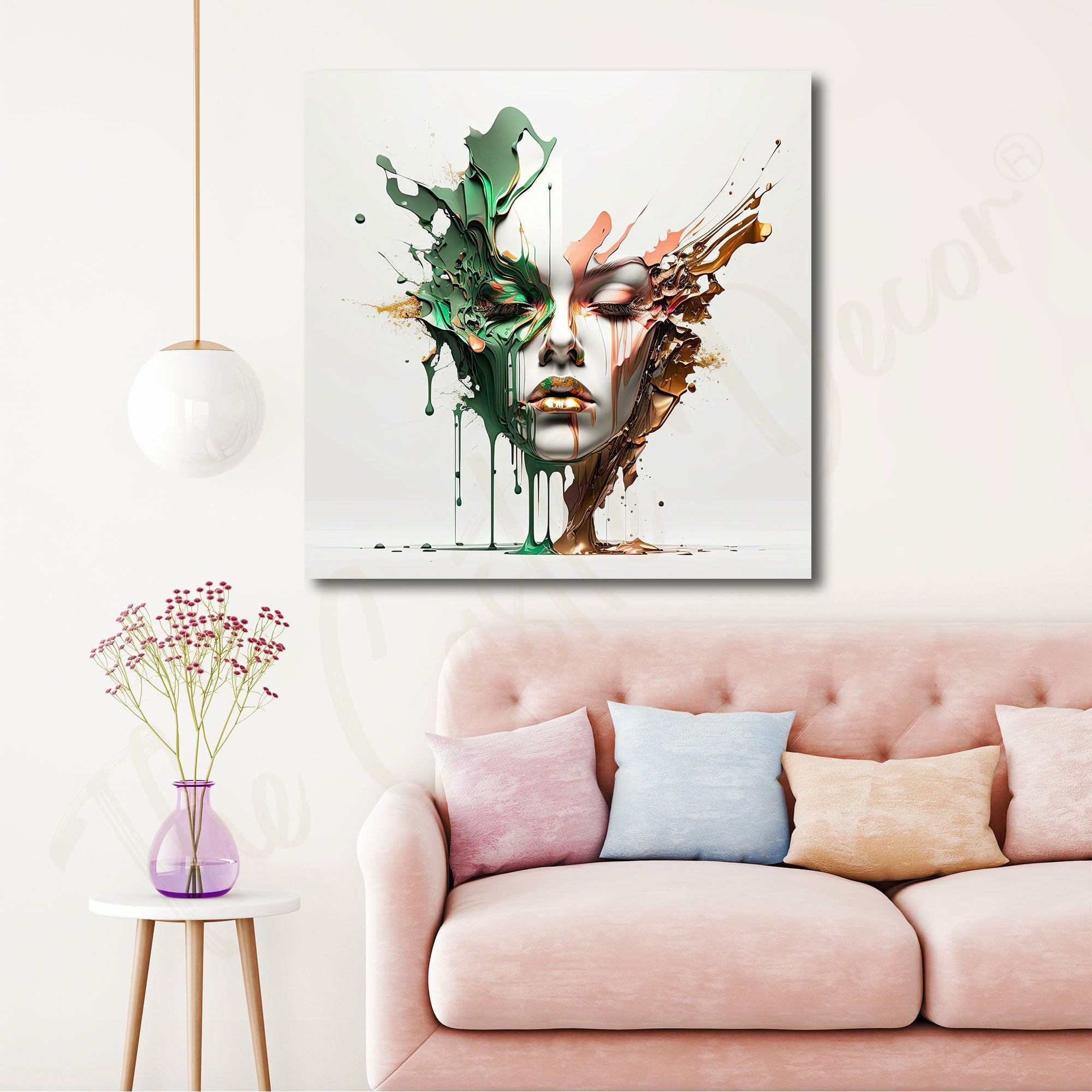 Abstract Women face painting with frame Big Size Wall Art for living room,Bedroom,Drawing room,Hotels