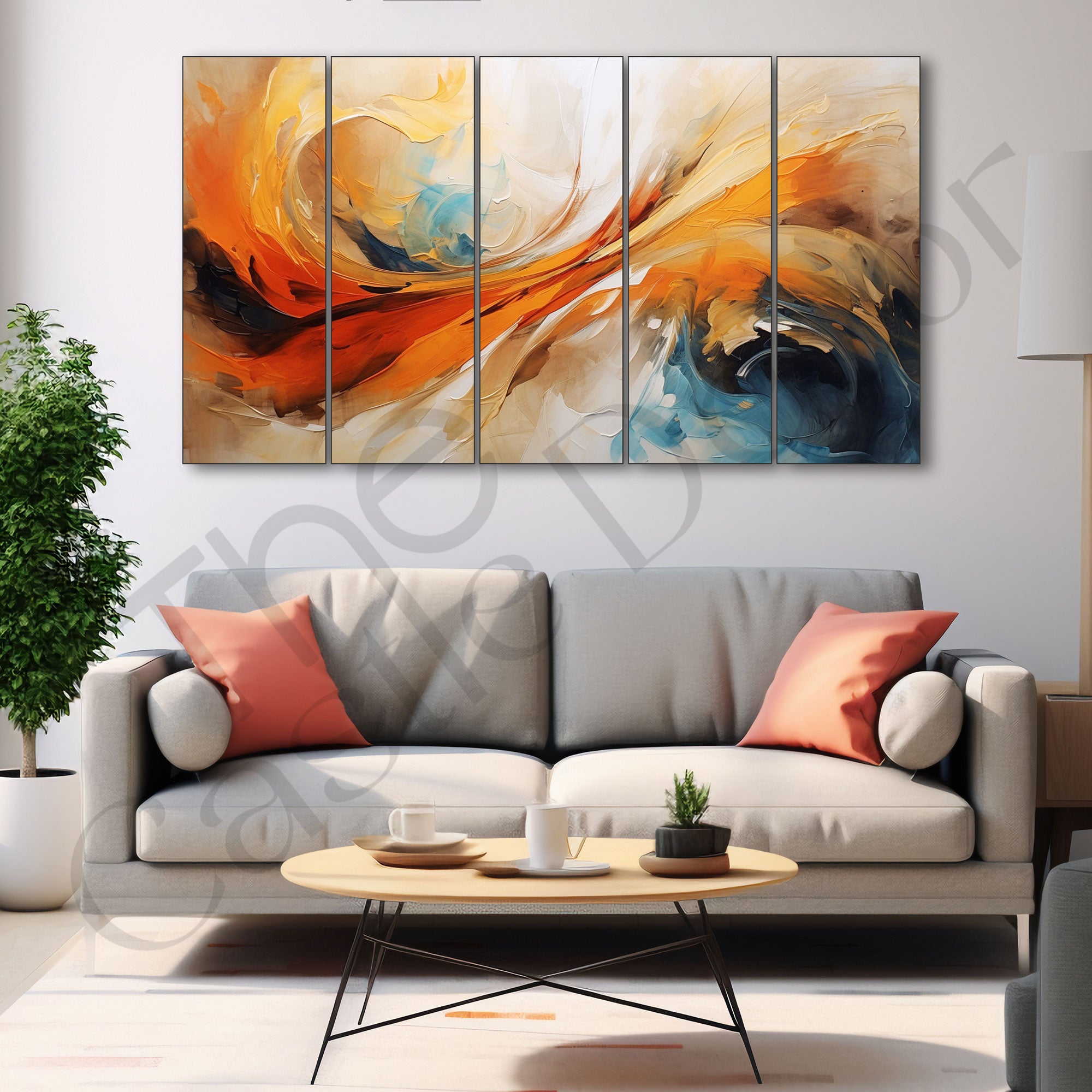 Abstract Painting with frame Big Size Wall Art for living room,Bedroom,Drawing room,Hotels