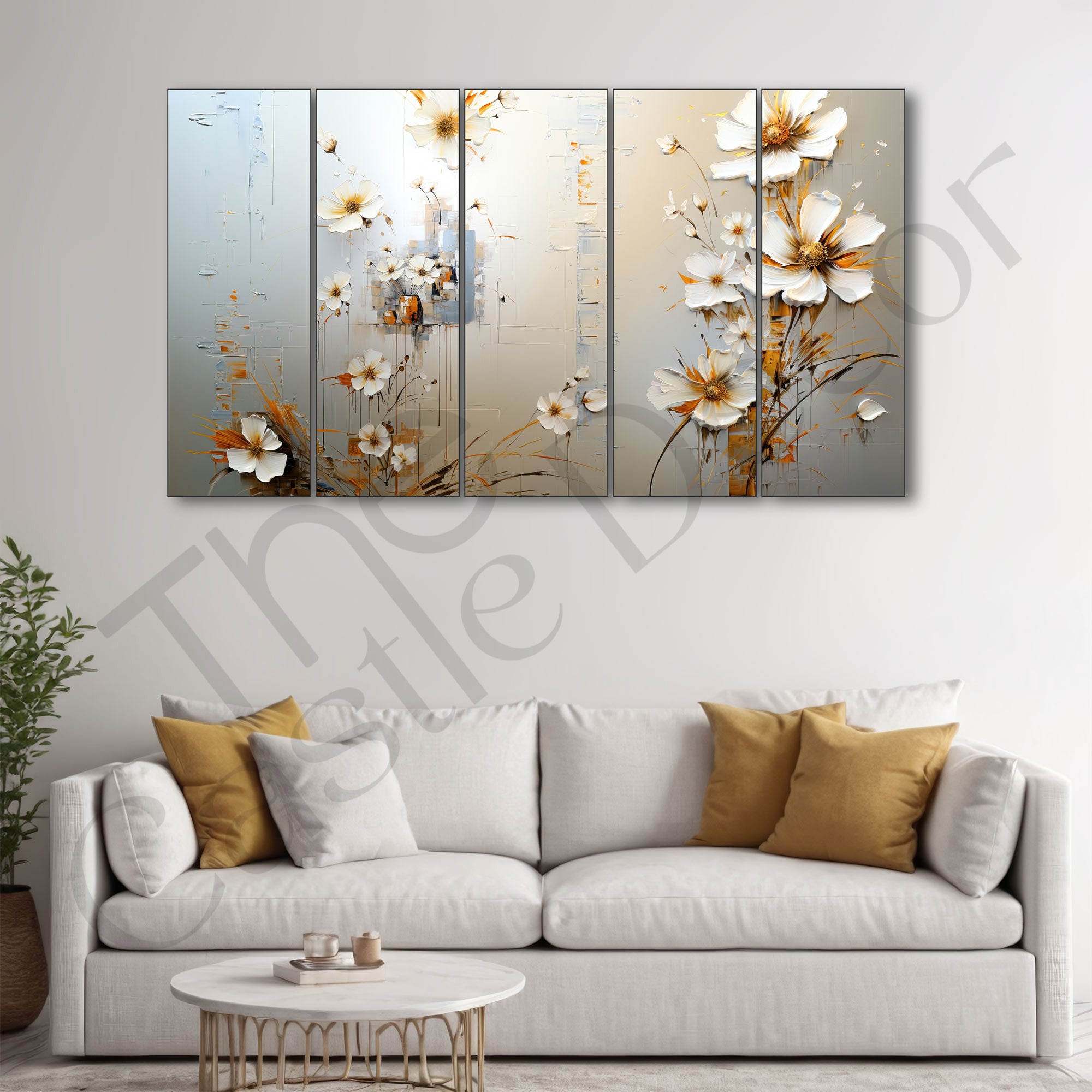 Flower Painting with frame Big Size Wall Art for living room,Bedroom,Drawing room,Hotels