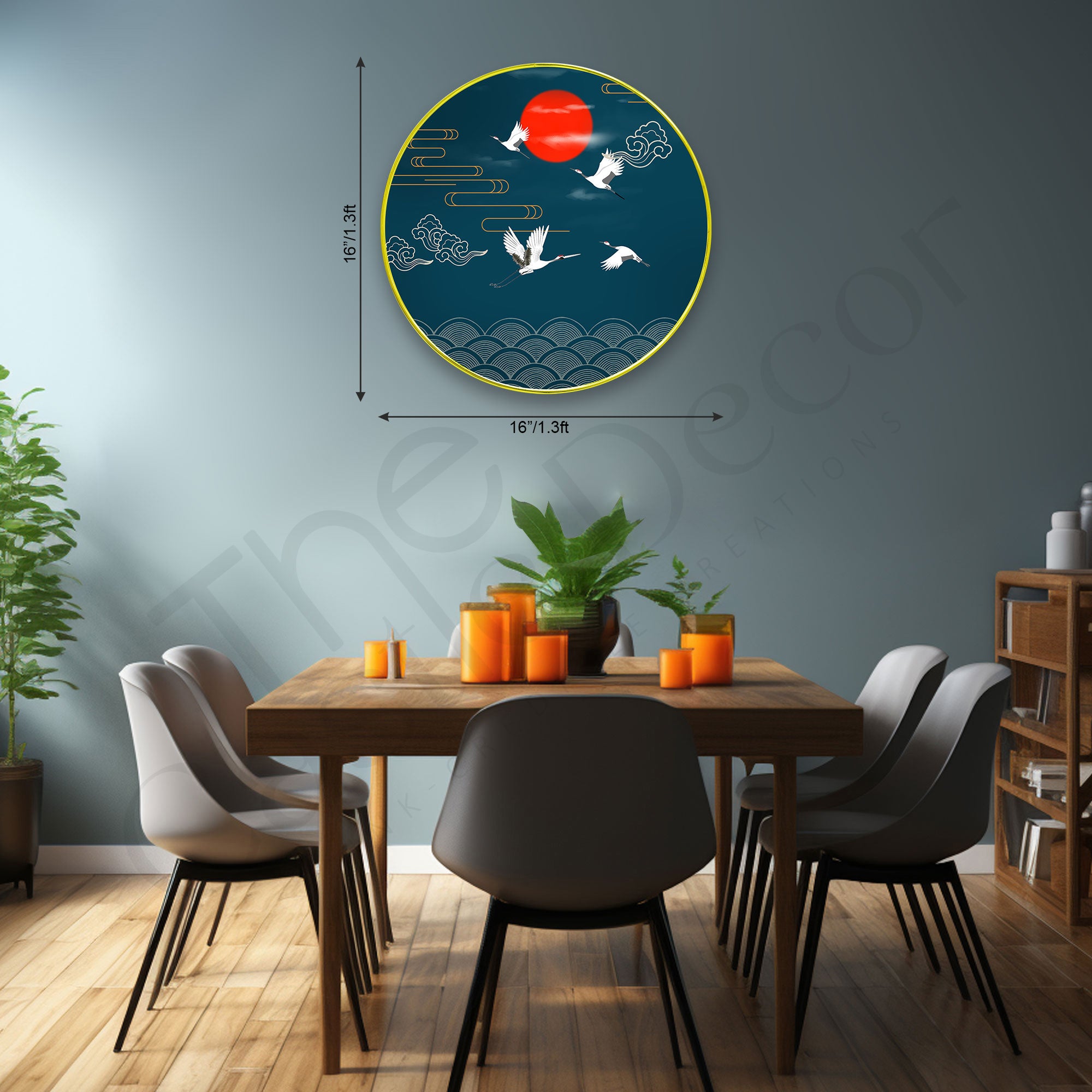 Birds Sparkle Wooden Wall Plate for Home Decoration Art-22