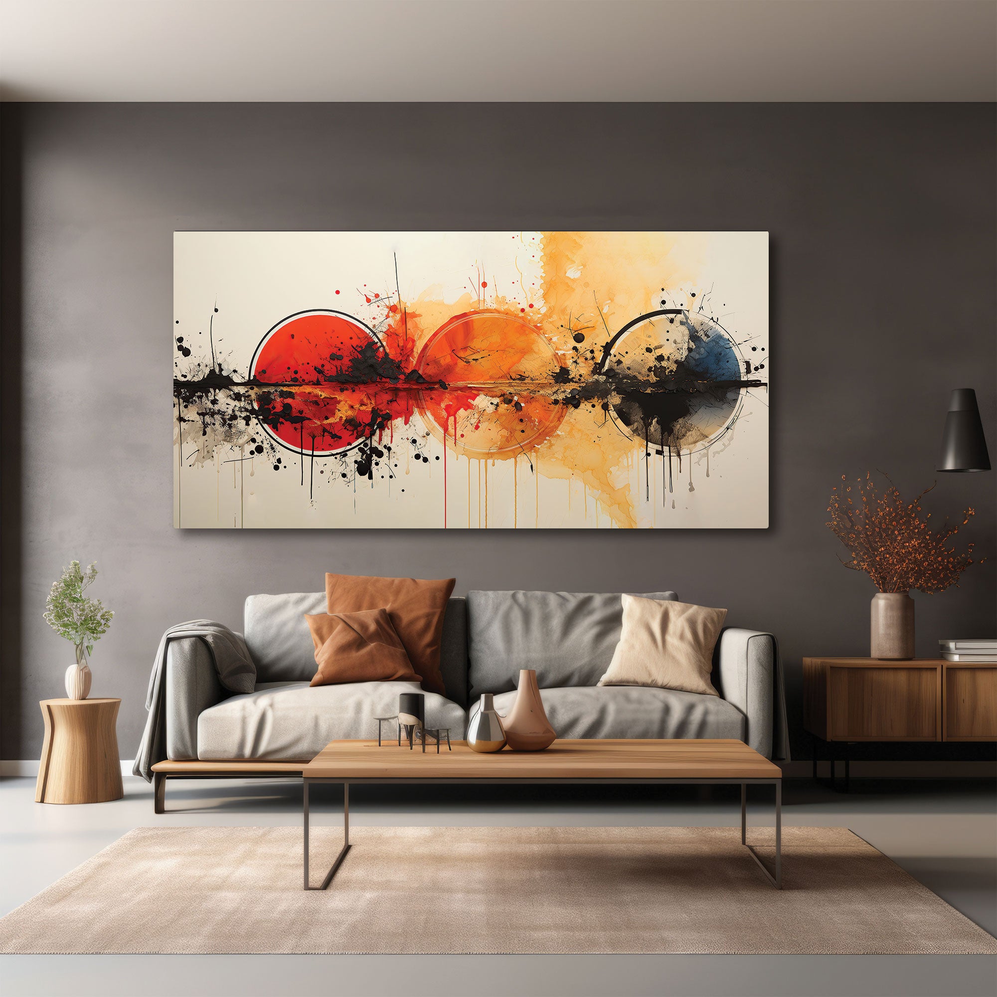 Abstract Canvas painting with frame Big Size Wall Art for living room,Bedroom,Drawing room,Hotels