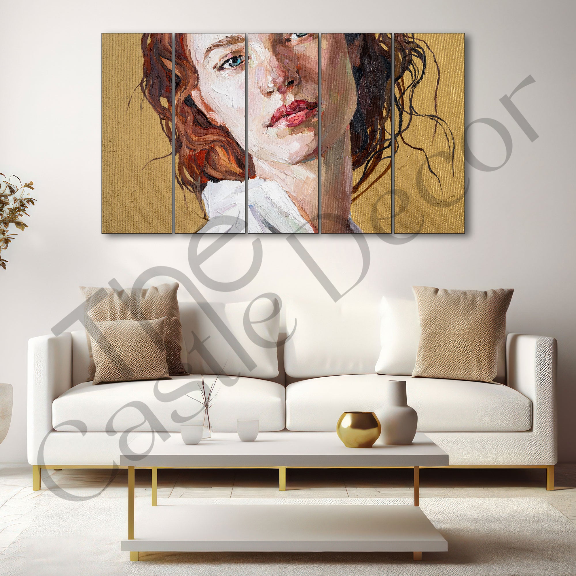 Woman Abstract Painting with frame Big Size Wall Art for living room,Bedroom,Drawing room,Hotels