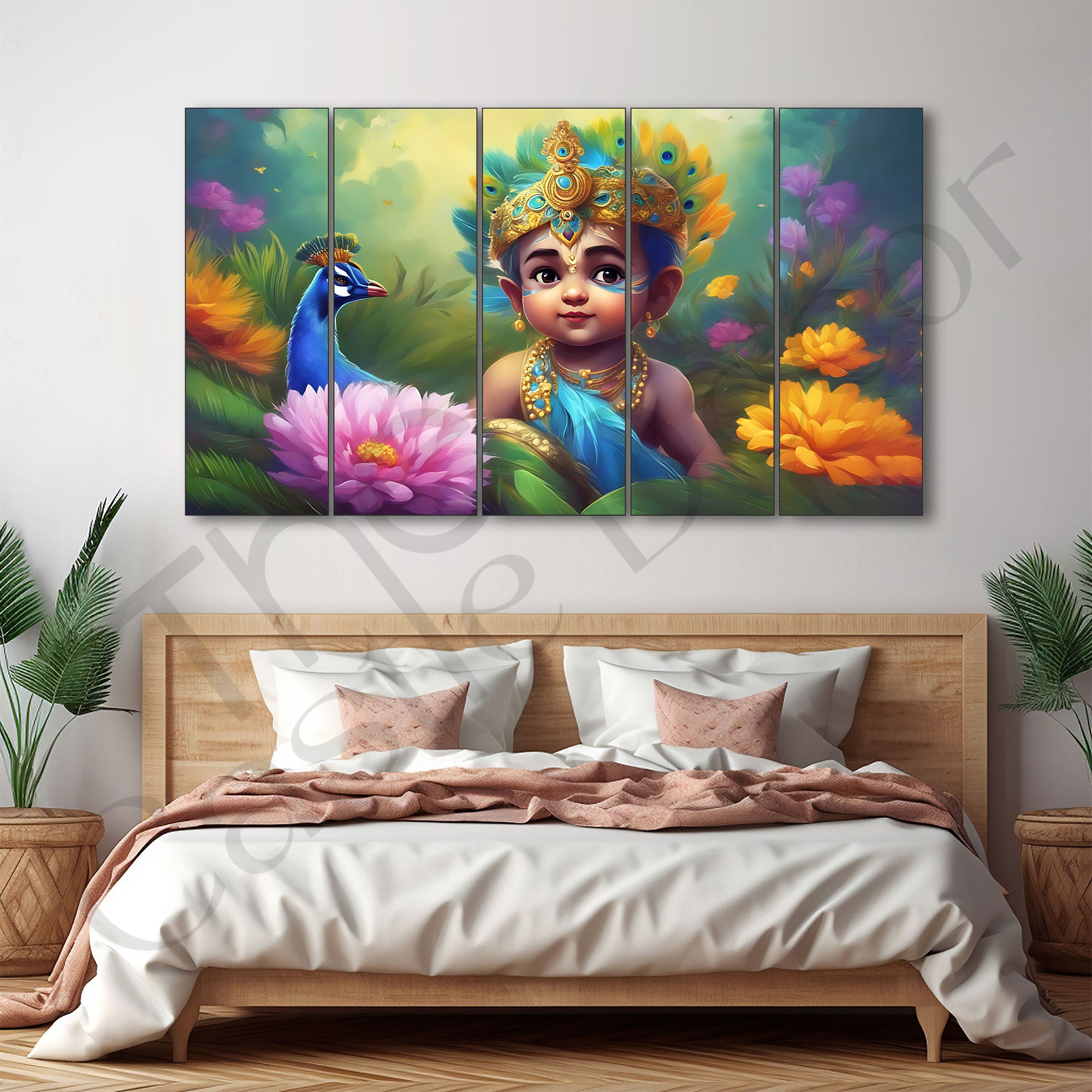 Bal Gopal Painting with frame Big Size Wall Art for living room,Bedroom,Drawing room,Hotels
