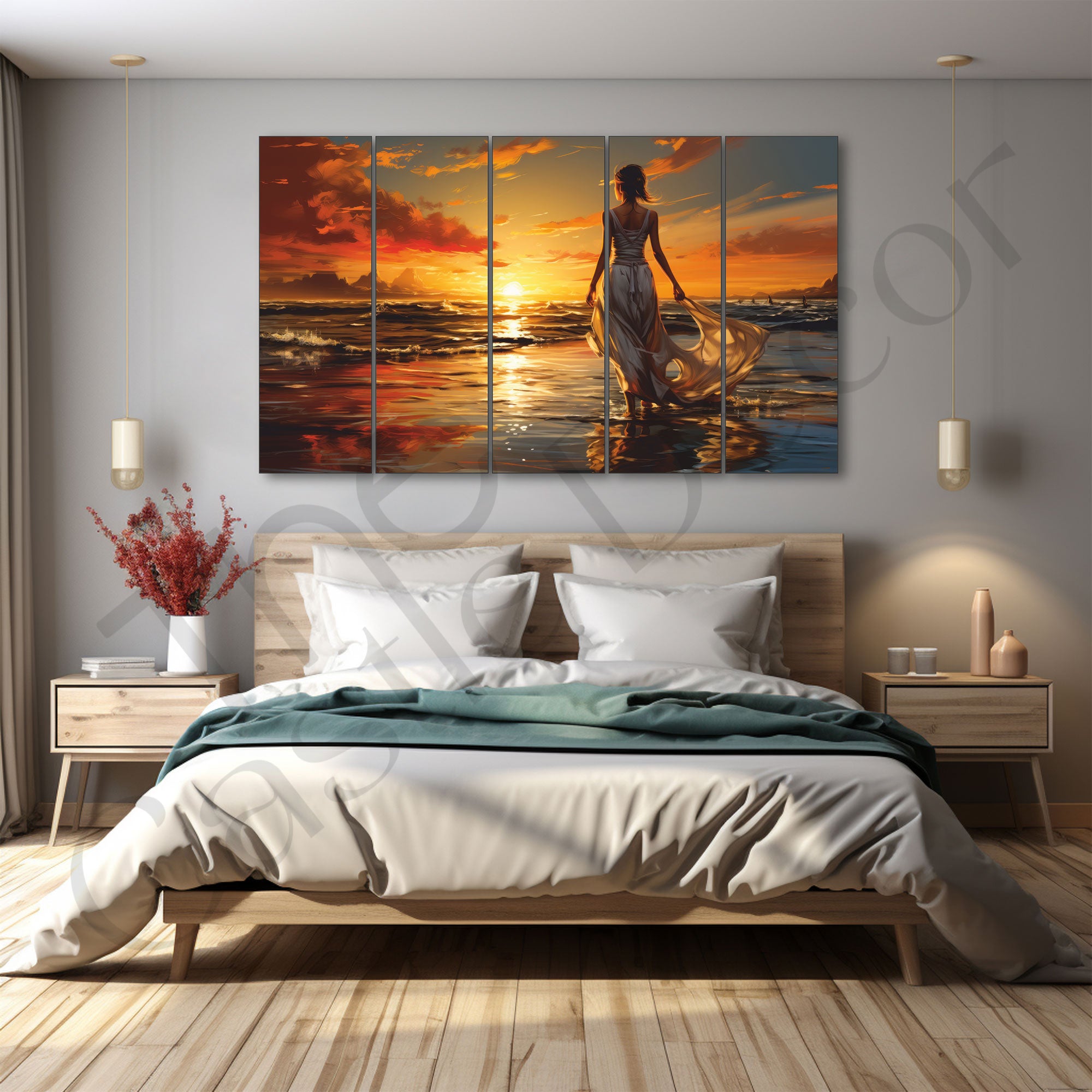Woman Abstract Painting with frame Big Size Wall Art for living room,Bedroom,Drawing room,Hotels