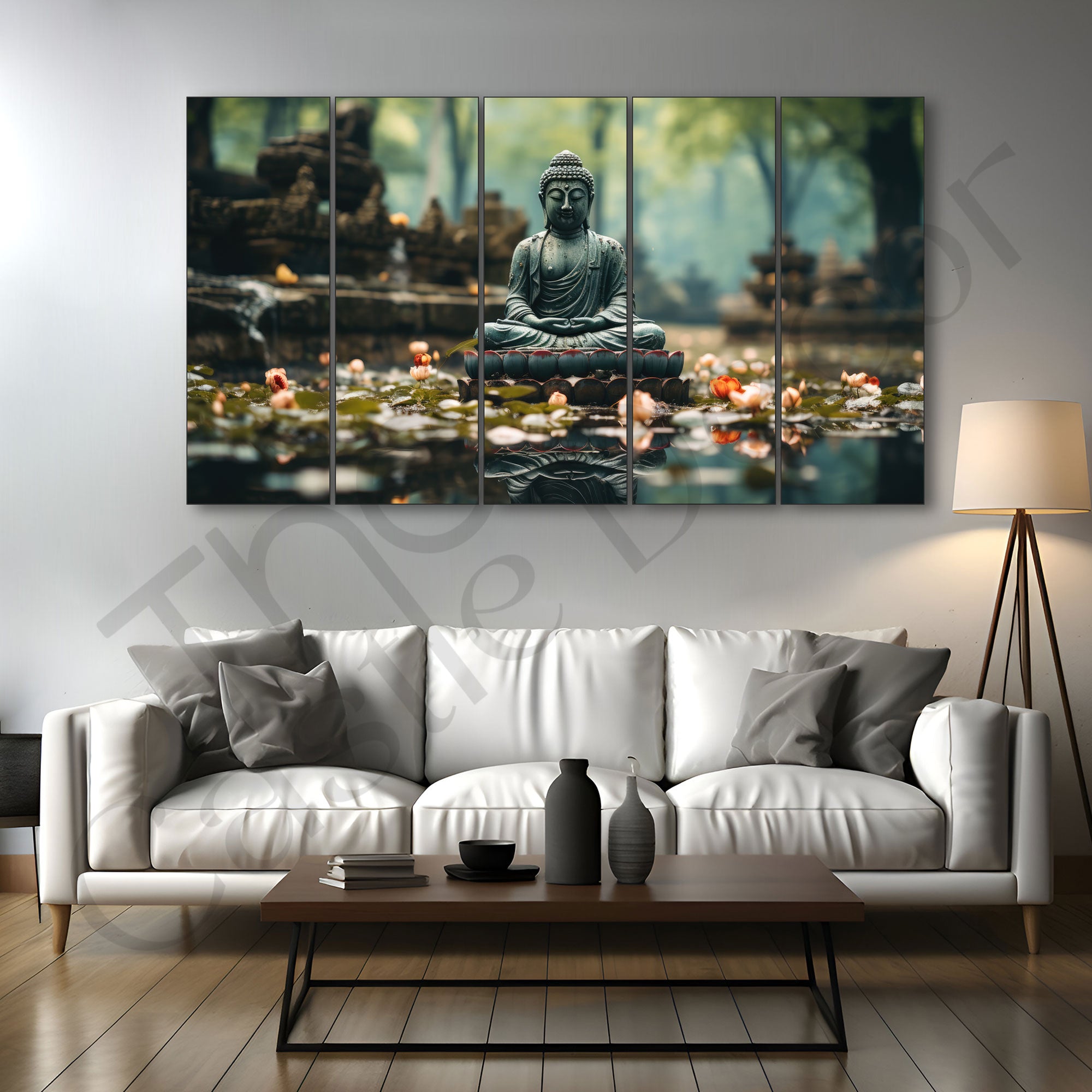 Lord Budha Painting with frame Big Size Wall Art for living room,Bedroom,Drawing room,Hotels