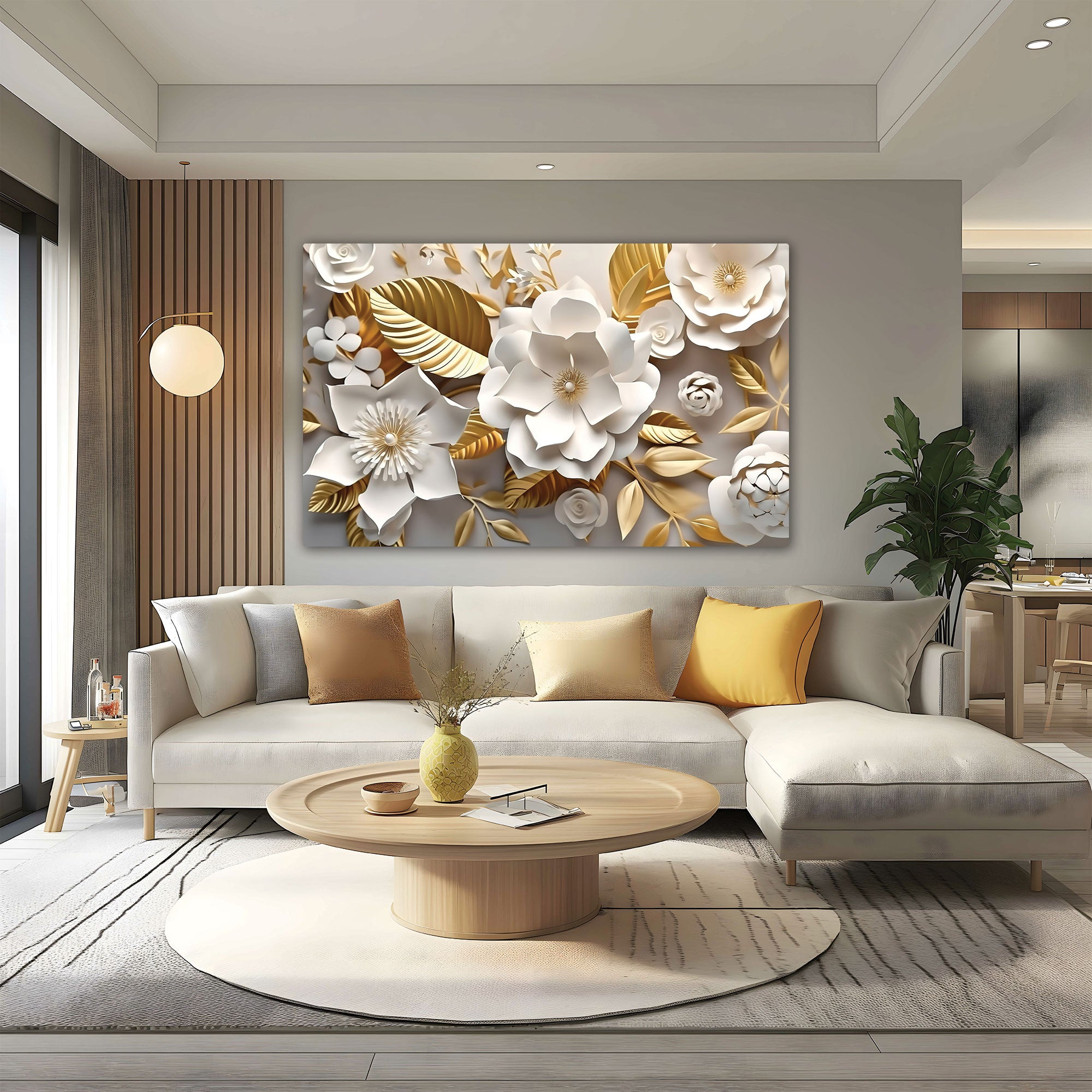 Colour flower Canvas painting with frame Big Size Wall Art for living room,Bedroom,Drawing room,Hotels