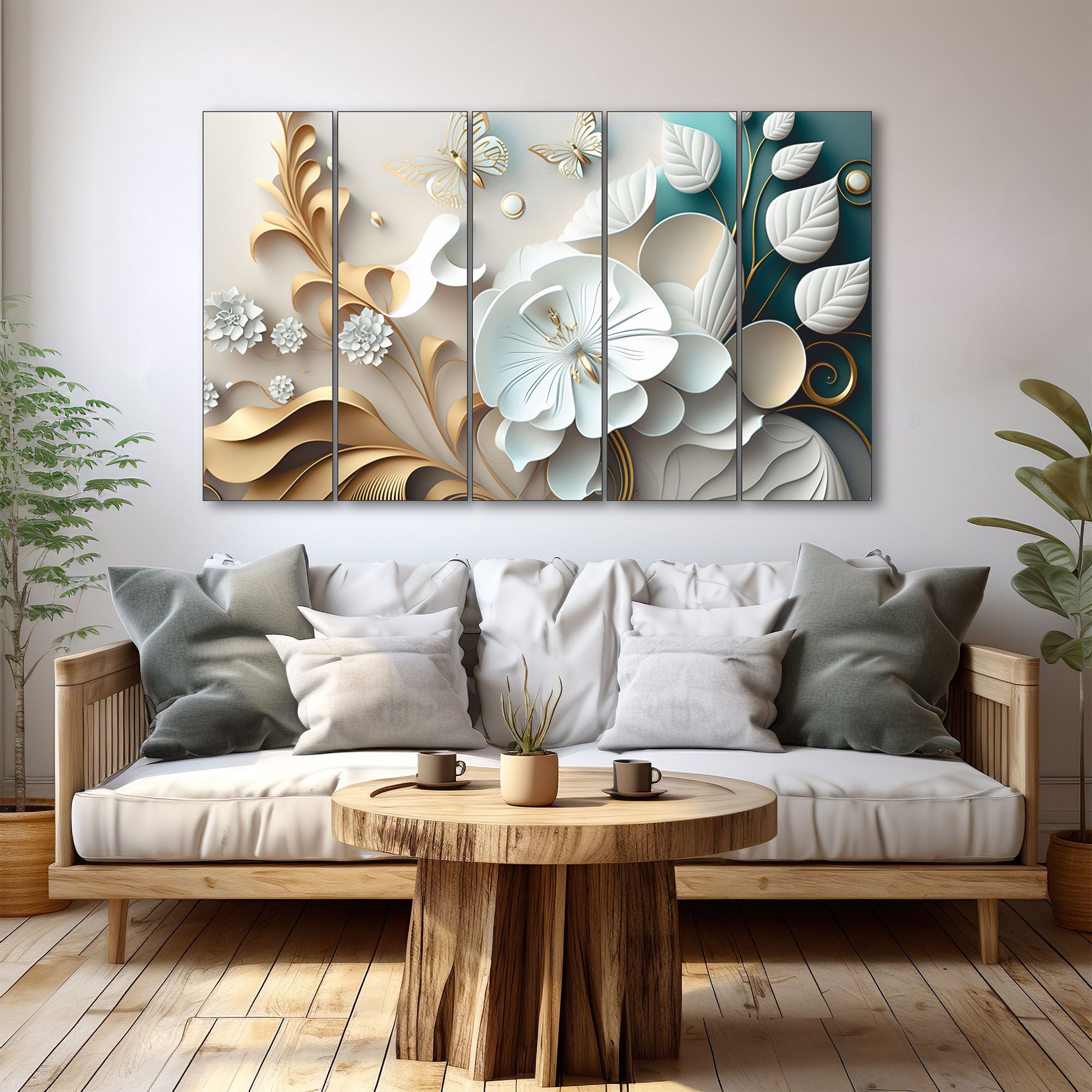 Flowers Painting with frame Big Size Wall Art for living room,Bedroom,Drawing room,Hotels