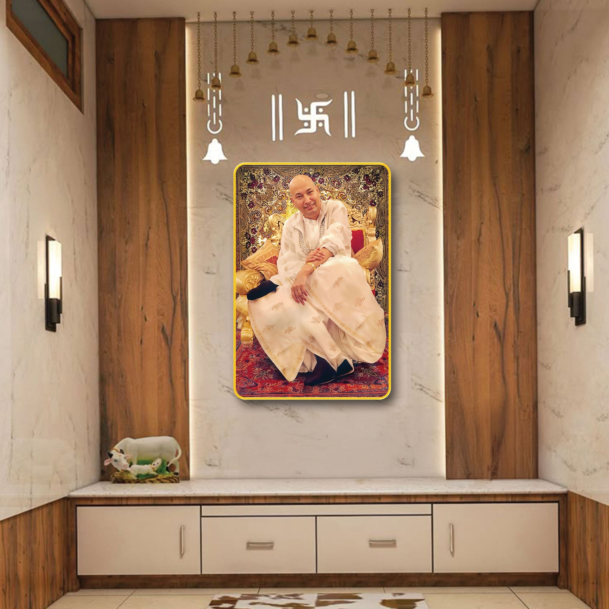 The Castle Decor Guru Ji Wall Hanging Frame | Decorative 20X30 MDF Print with Glossy Sparkle Finish & Golden Frame | Ideal for Home, Office, Pooja Room & Gifts (Copy)
