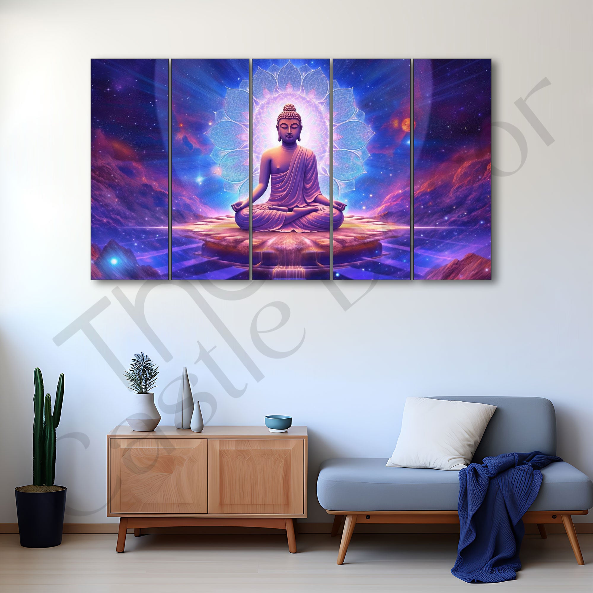 Lord Budha Painting with frame Big Size Wall Art for living room,Bedroom,Drawing room,Hotels