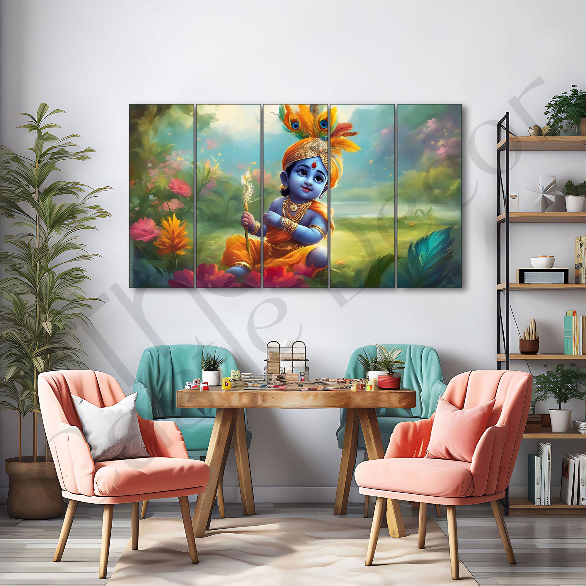 Bal Gopal Painting with frame Big Size Wall Art for living room,Bedroom,Drawing room,Hotels