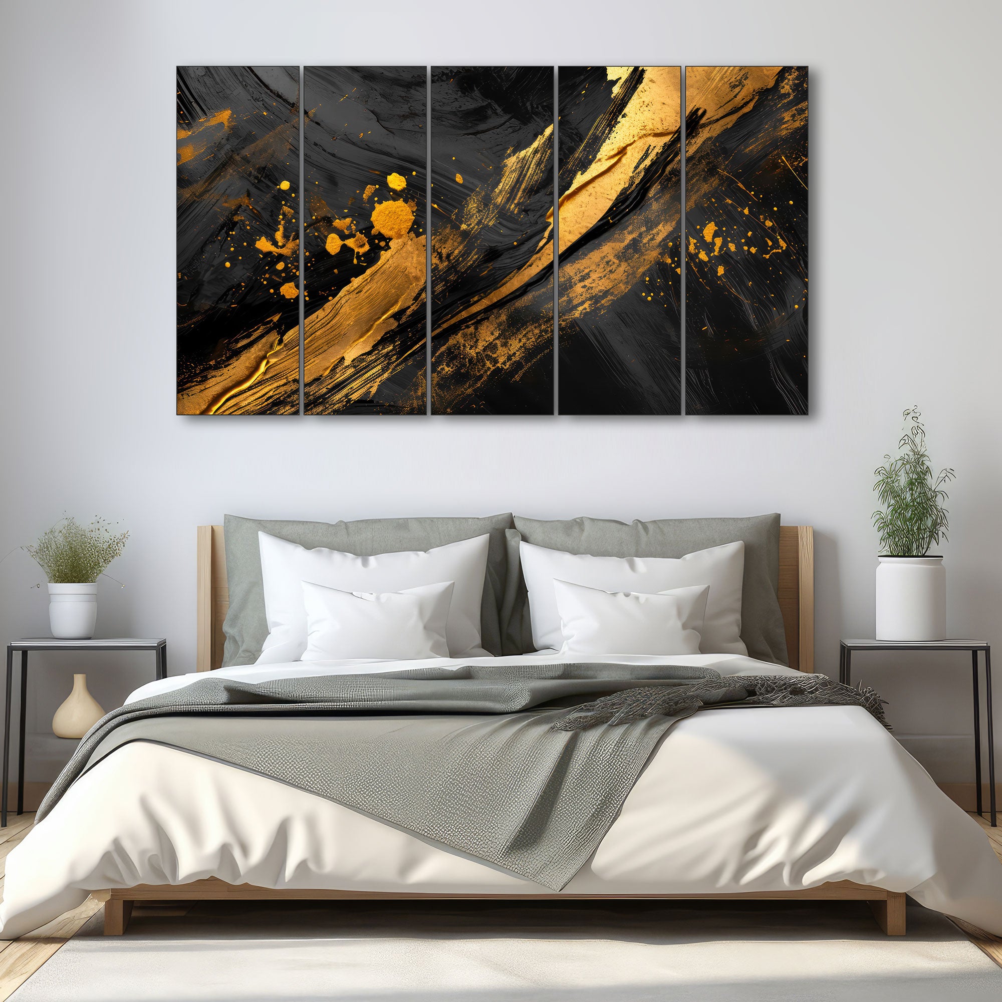 Abstract Painting with frame Big Size Wall Art for living room,Bedroom,Drawing room,Hotels 27x48"