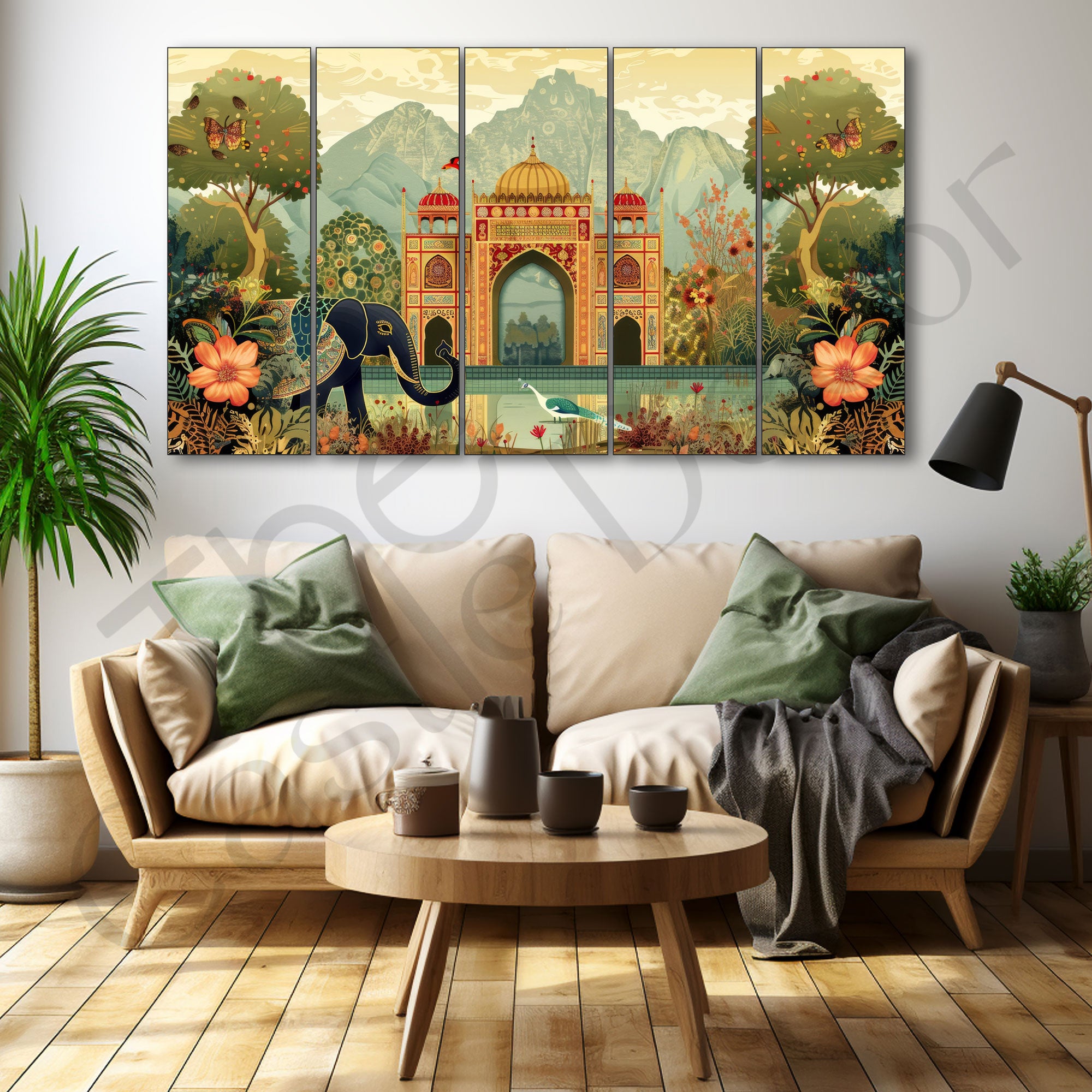 Pichwai Madhubani Painting with frame Big Size Wall Art for living room,Bedroom,Drawing room,Hotels