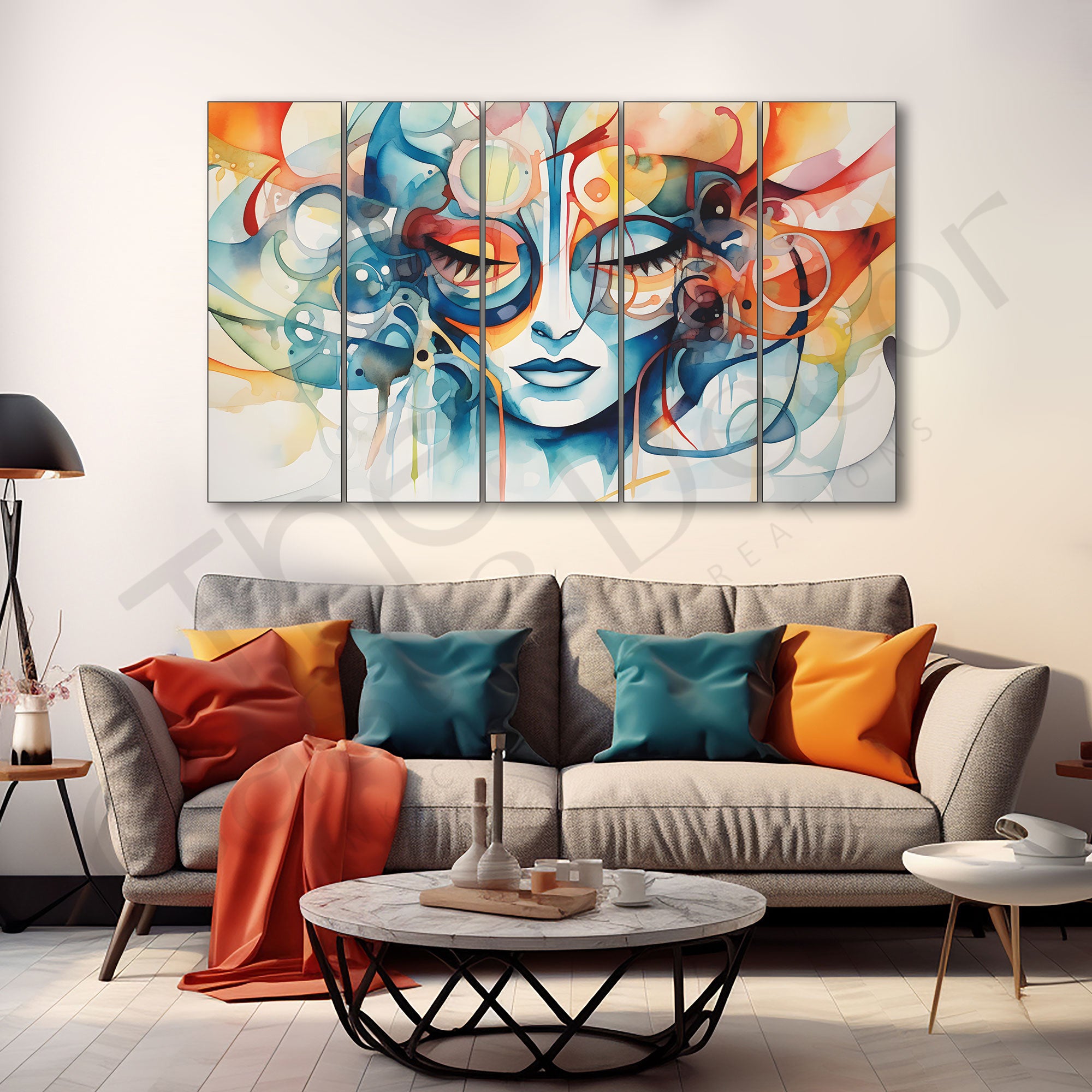 Woman Abstract Painting with frame Big Size Wall Art for living room,Bedroom,Drawing room,Hotels