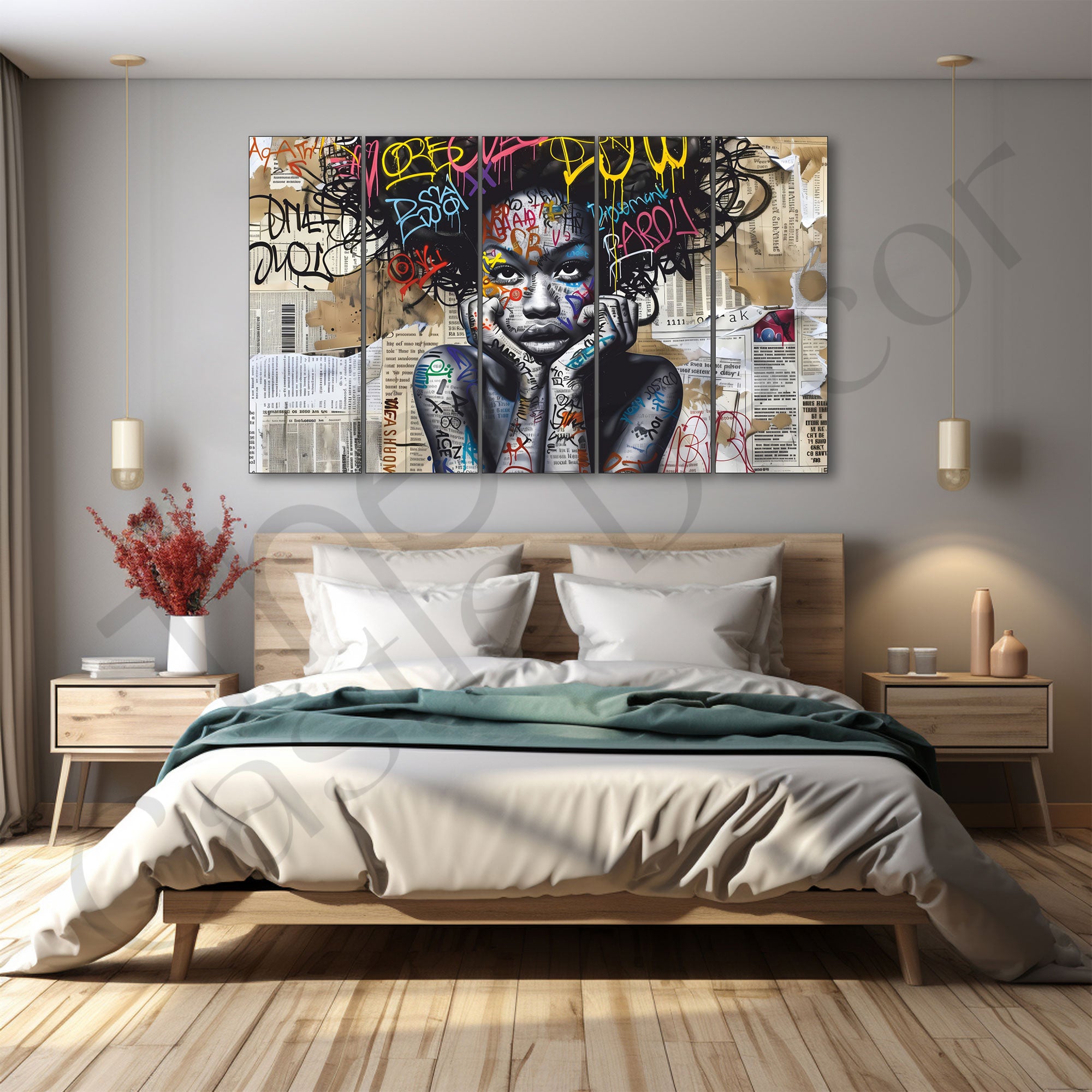 Woman Abstract Painting with frame Big Size Wall Art for living room,Bedroom,Drawing room,Hotels