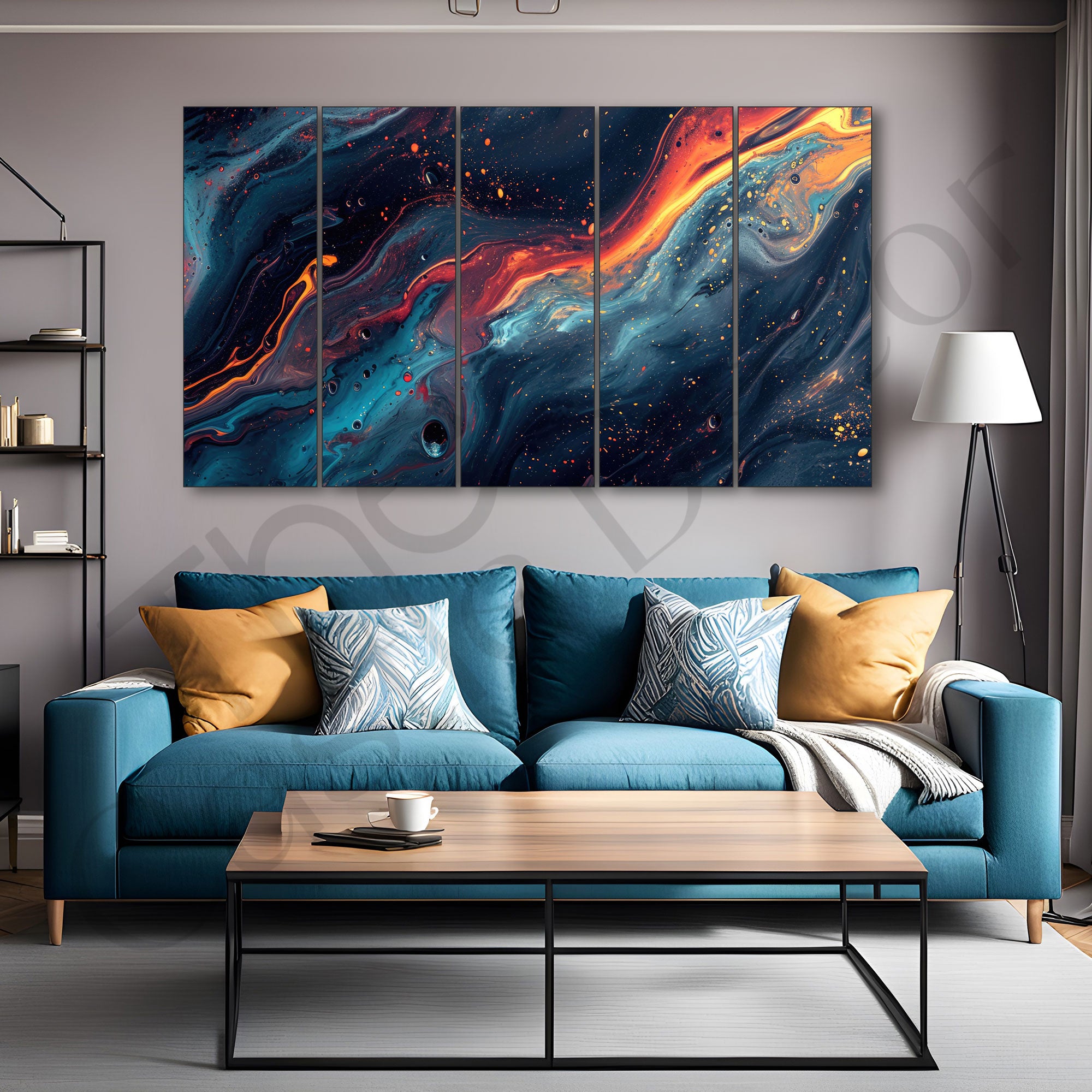 Marble Abstract Painting with frame Big Size Wall Art for living room,Bedroom,Drawing room,Hotels
