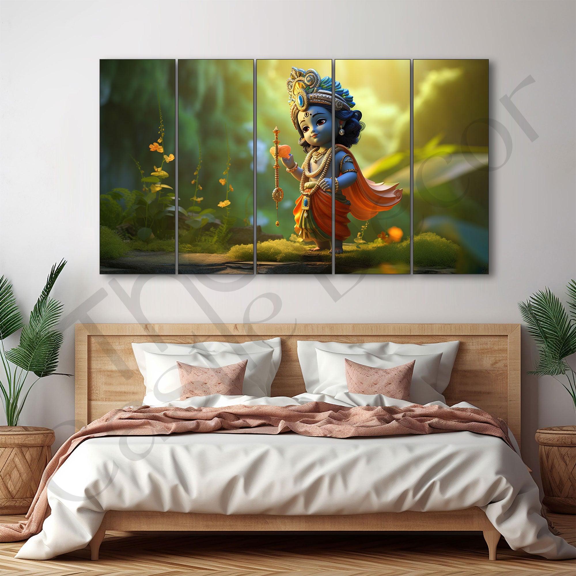 Bal Gopal Painting with frame Big Size Wall Art for living room,Bedroom,Drawing room,Hotels