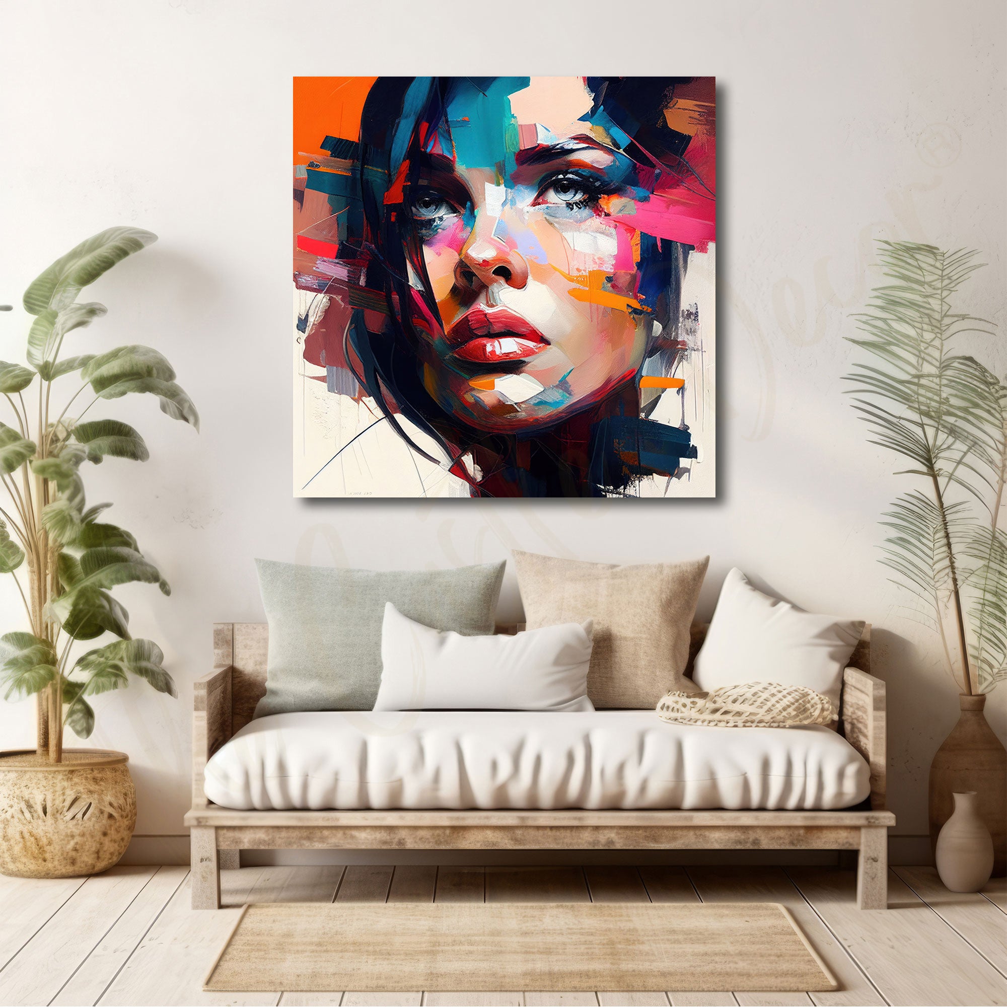 Abstract woman painting with frame Big Size Wall Art for living room,Bedroom,Drawing room,Hotels