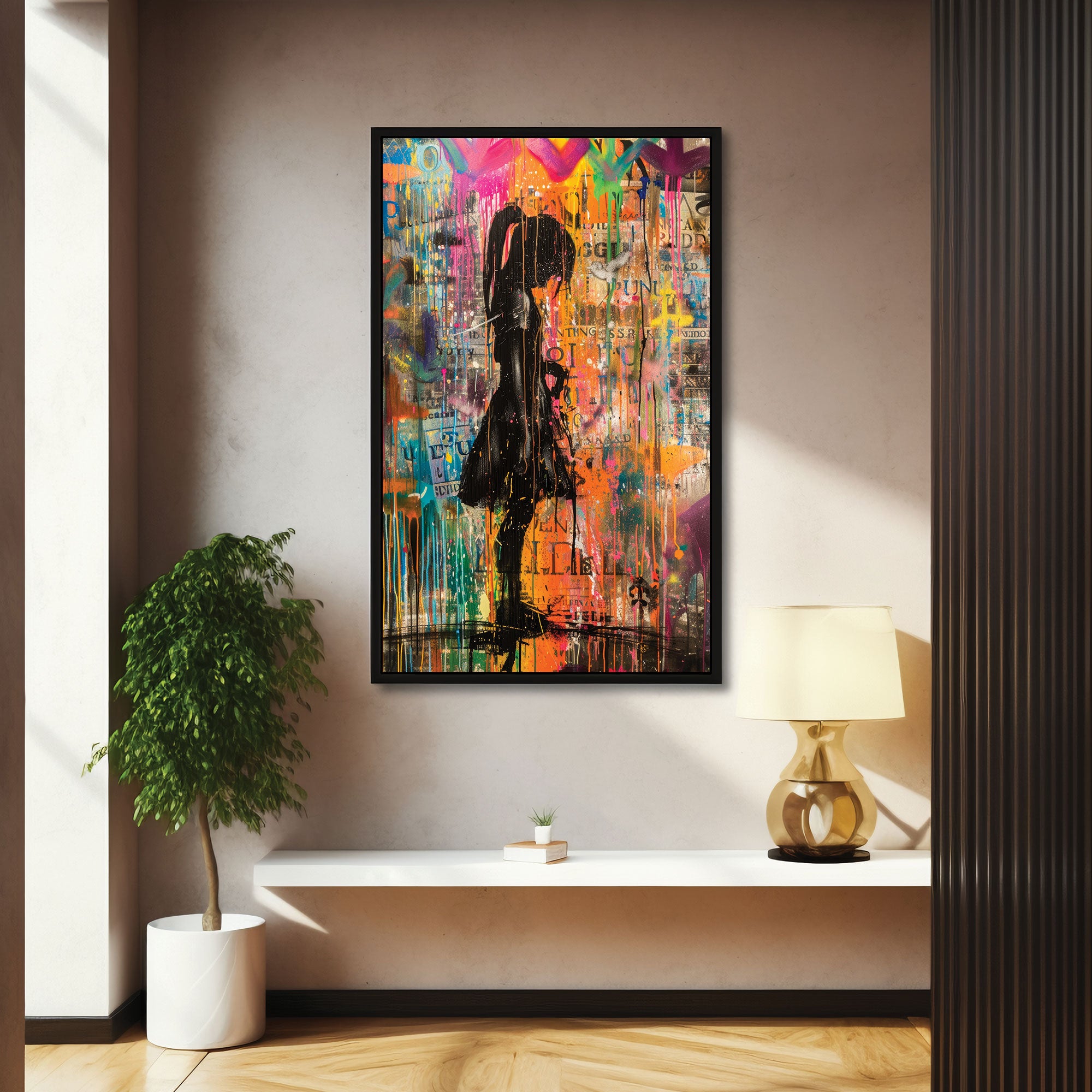 DancersAbstract Canvas painting with frame Big Size Wall Art for living room,Bedroom,Drawing room,Hotels