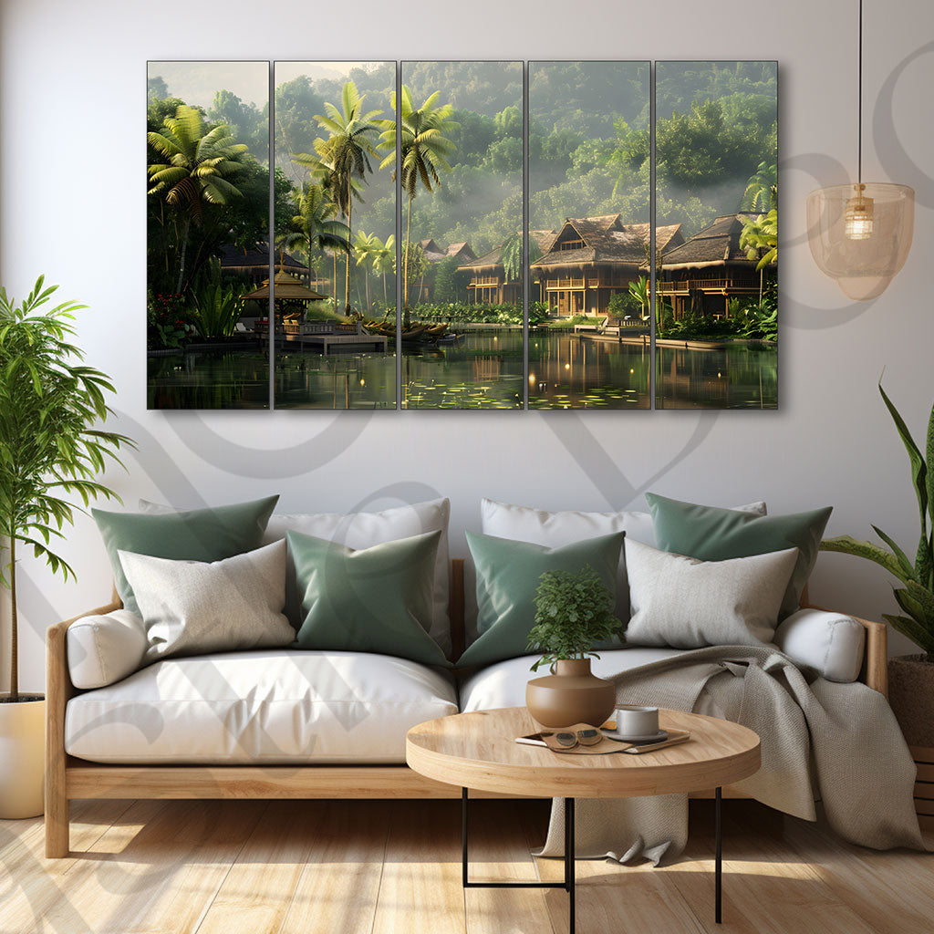 Kerala Painting with frame Big Size Wall Art for living room,Bedroom,Drawing room,Hotels
