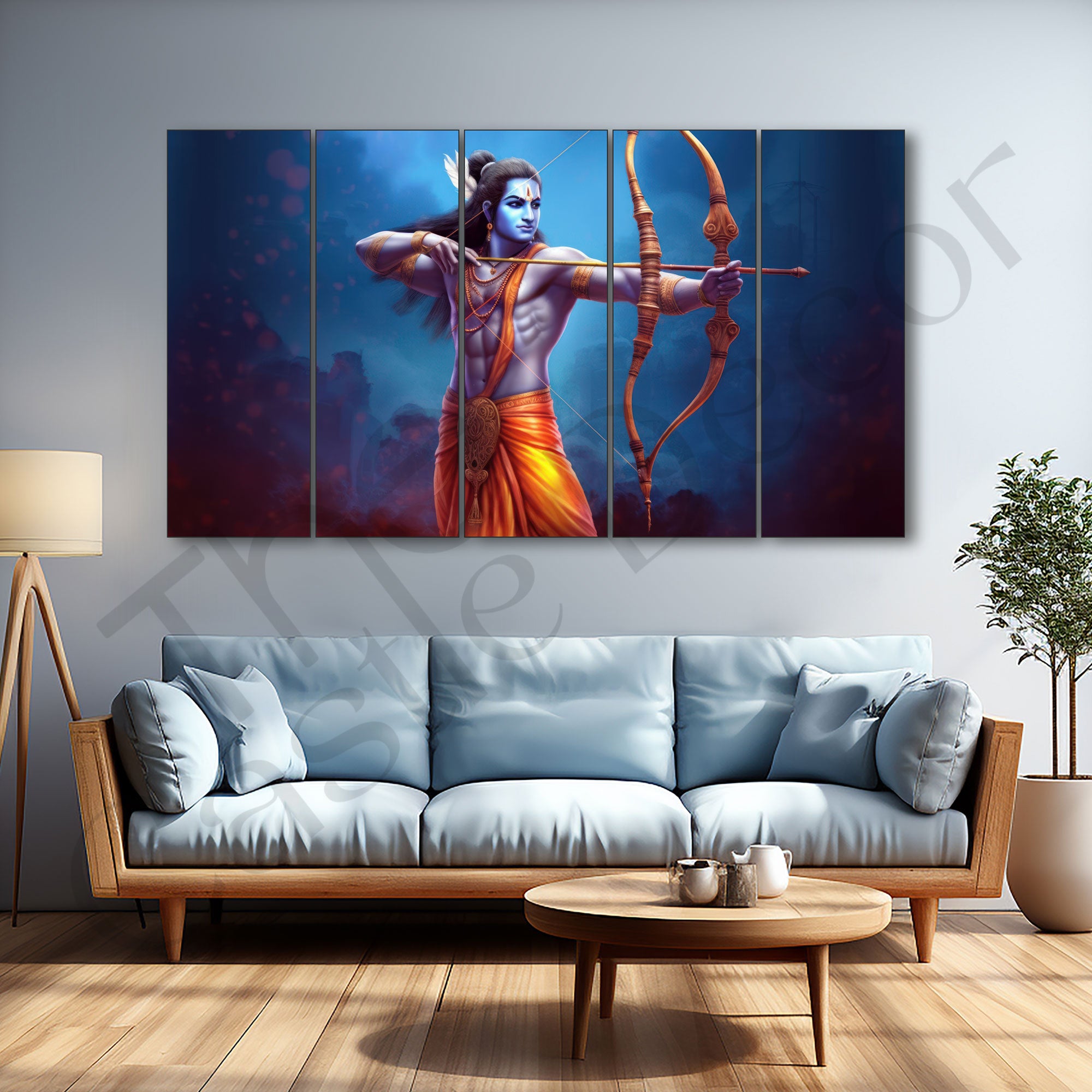 Ram Ji Painting with frame Big Size Wall Art for living room,Bedroom,Drawing room,Hotels